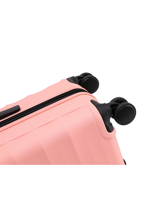 Tosca Interstellar 2.0 3-Piece Luggage Set in Peach | Lightweight Spinner Suitcases for Travel, Business & Vacation | Carry-On & Check-In Compatible