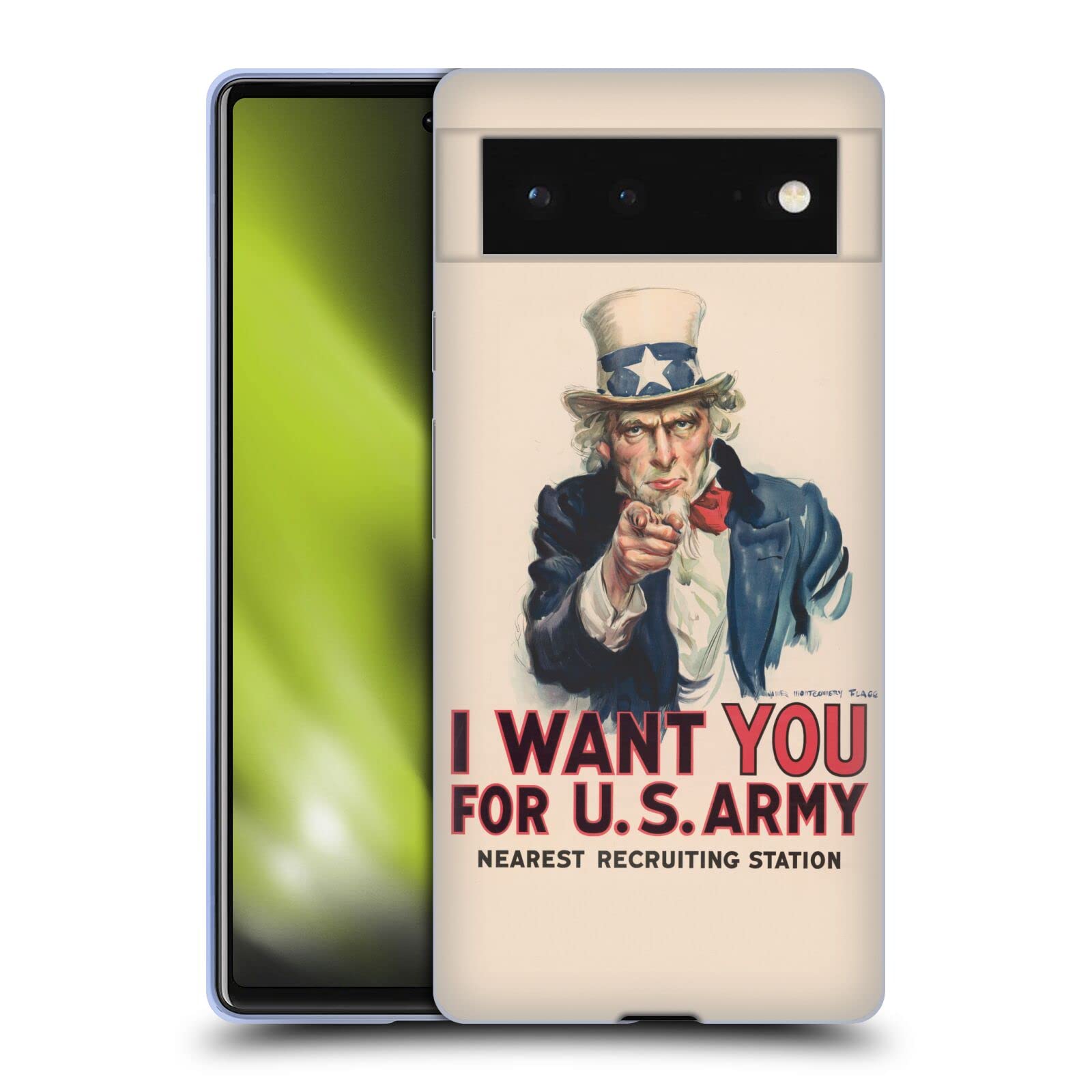 Head Case Designs Officially Licensed U.S. Army® Uncle Sam Poster Soft Gel Phone Case for Google Pixel 6 - Durable Protection for Everyday Use