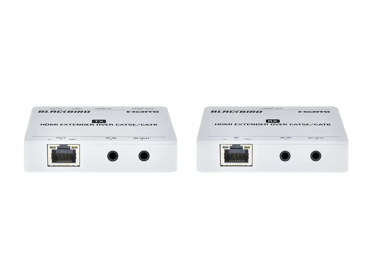 Monoprice 4K HDMI Extender Over Ethernet - CAT5e/6/7 Cable, 70m (229ft) Range with PoC Power Over Cable, HDMI Loop Out, Smart EDID, IR Bidirectional Passthrough - Blackbird PRO-Sumer Series - Perfect for Home Theater, Conference Rooms & Gaming Setups