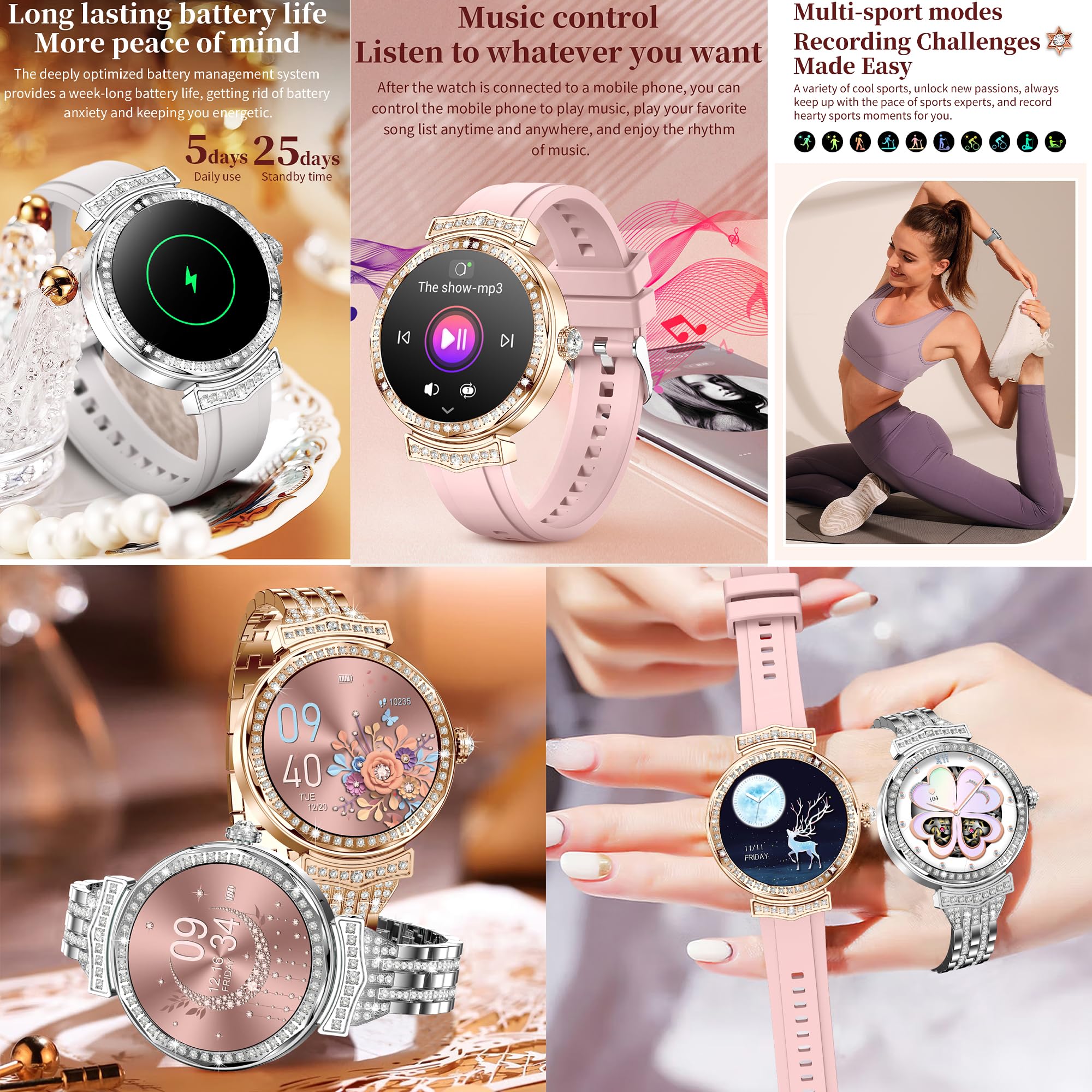 Smart Watches for Women & Men - 1.32