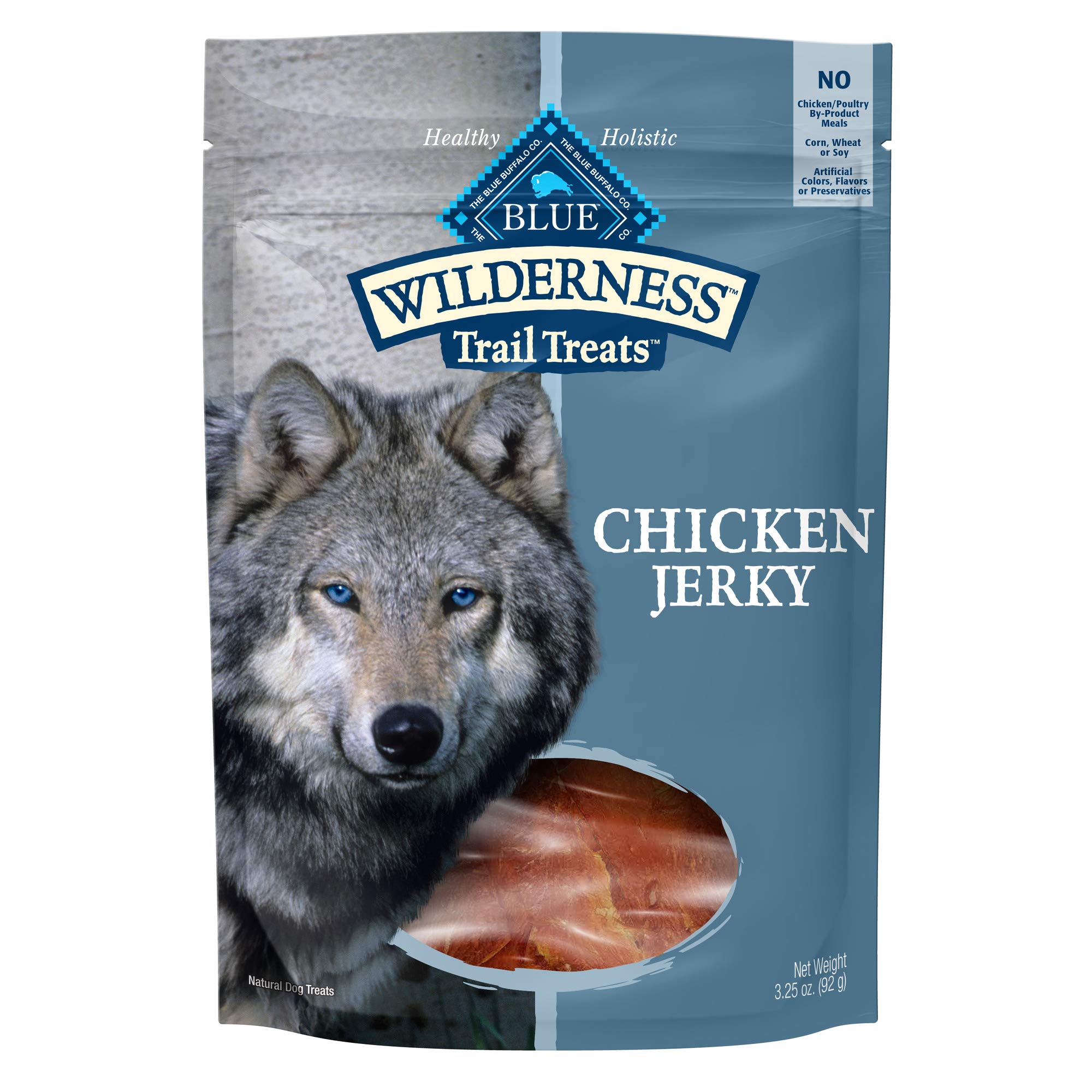 Blue Buffalo Wilderness Trail Treats Grain Free Jerky Dog Treats - High Protein Natural Snacks for Dogs - Perfect for Training, Rewards & Outdoor Adventures