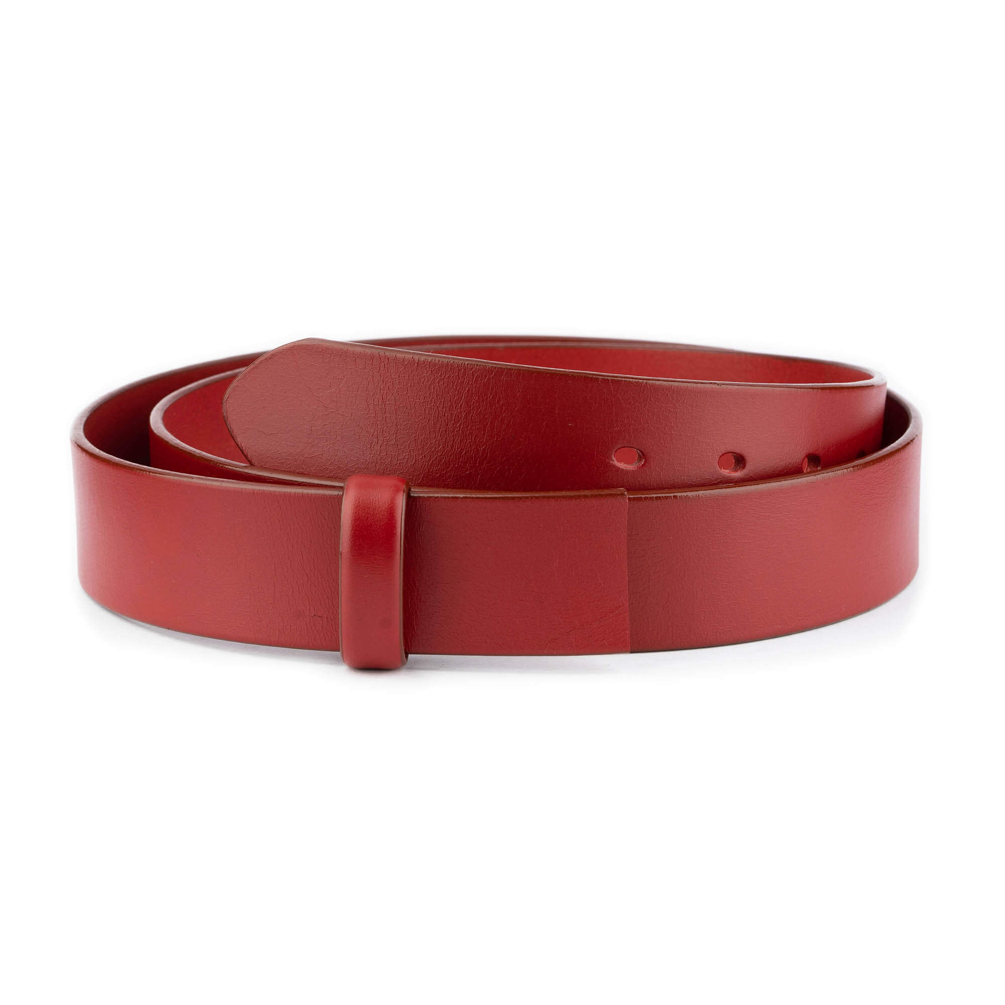 Premium 4.0cm Genuine Red Leather Belt Strap for Montblanc Buckles Replacement - High-Quality Men's Dress Belt for Business, Office & Formal Occasions
