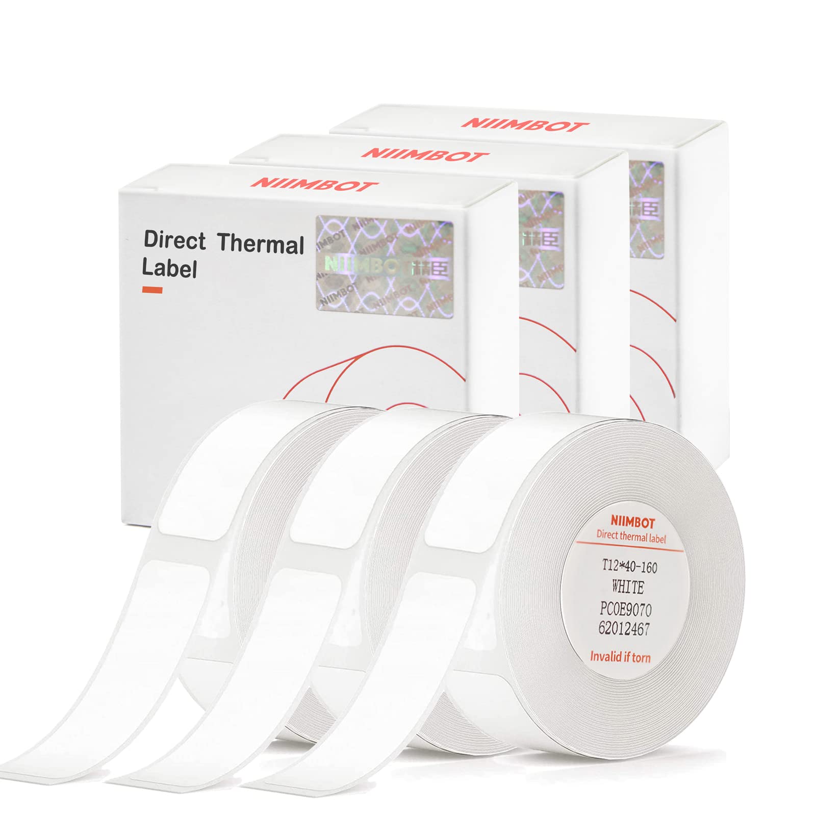 NIIMBOT D11/D110/D101 Label Printer Tape - 3 Rolls (0.47