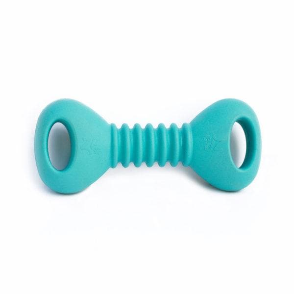Durable Flexible Rubber Dog Chew Toy - ZippyTuff Dumbbell for Aggressive Chewers, Puppy Teething & Interactive Playtime