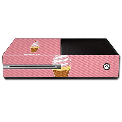 Premium Carbon Fiber Skin for Microsoft Xbox One - Cupcakeologist Design | Protective & Durable Textured Cover | Easy to Apply & Remove | Made in USA | Perfect for Gaming Setups & Home Decor