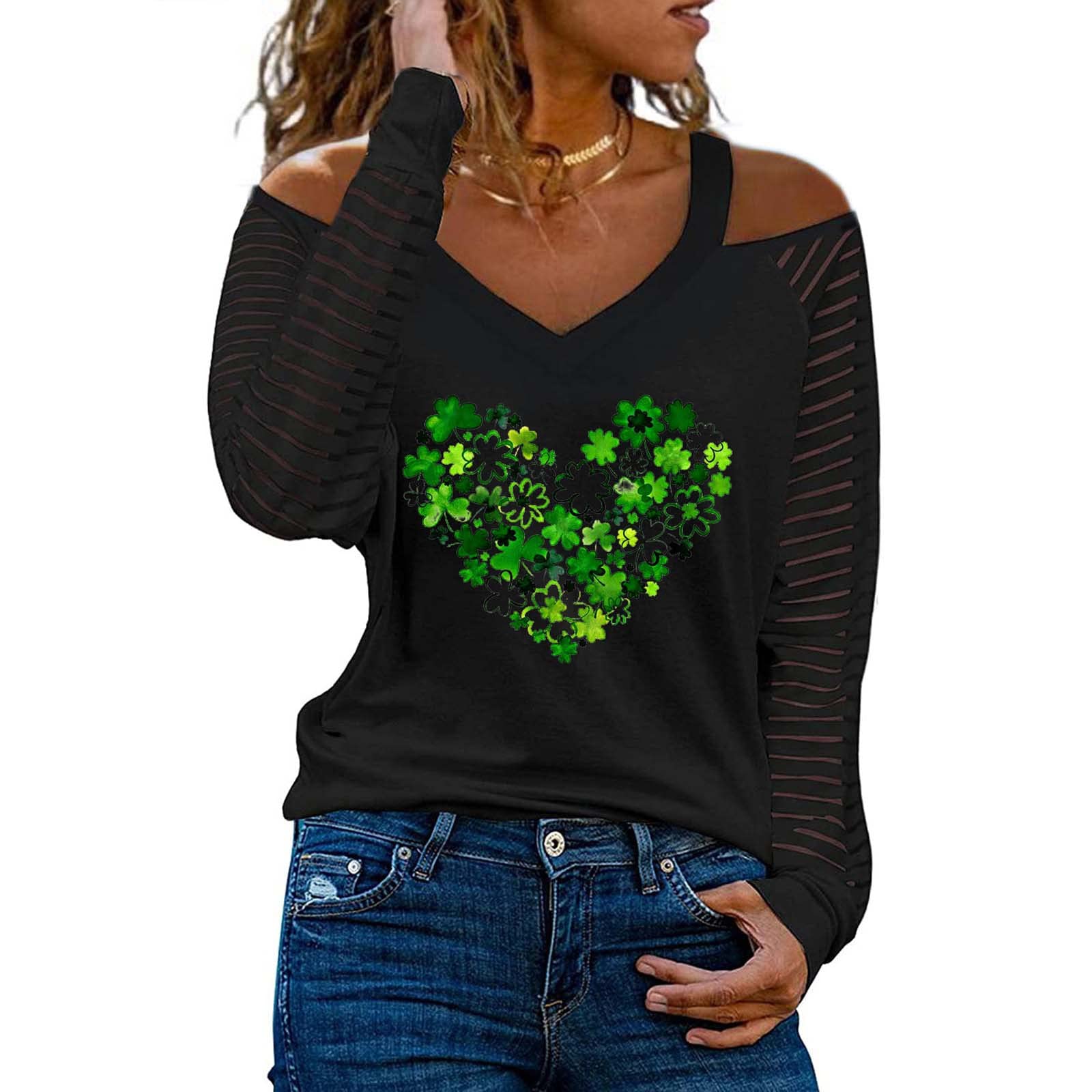 Plus Size St. Patrick's Day T-Shirt for Women - Cute Gnome Graphic Tee, Fashion Top & Teacher Apparel | St. Patrick's Day Sunglasses & Plush Toy | Perfect for Parties, Gifting & Irish Celebrations