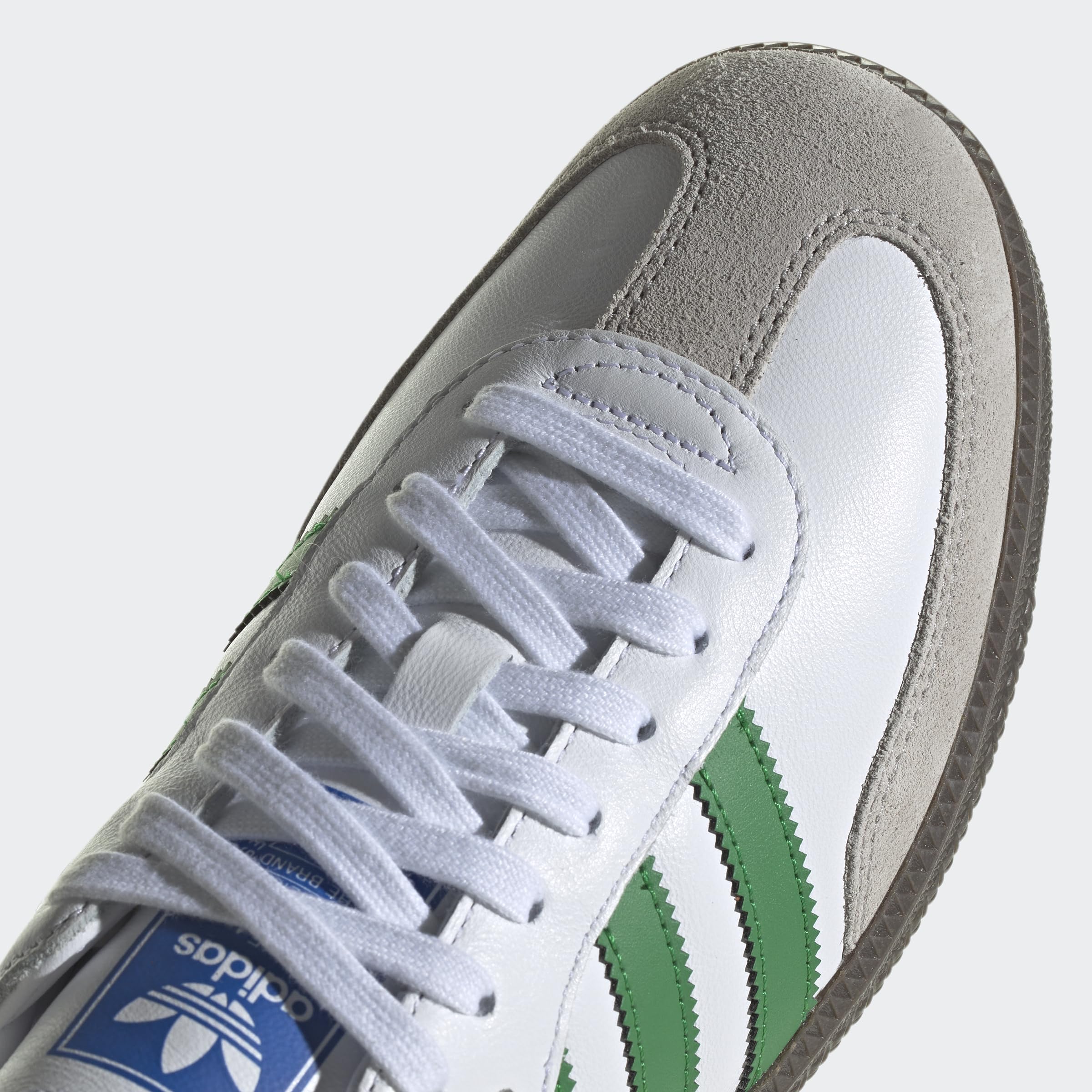 adidas Samba OG Men's Sneakers - White/Green Cloud Supplier Color - Size 9 US - Classic Casual Shoes for Everyday Wear & Street Style Fashion
