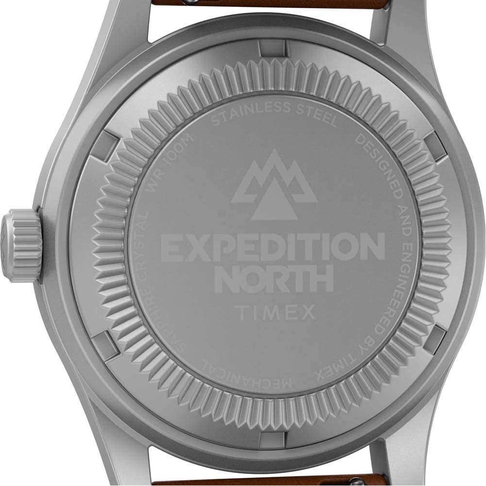 Timex Expedition North Field Post 38mm Men's Watch - Eco-Friendly Leather Strap, Mechanical Movement, Water Resistant | Outdoor Adventure, Hiking, Camping, Everyday Wear