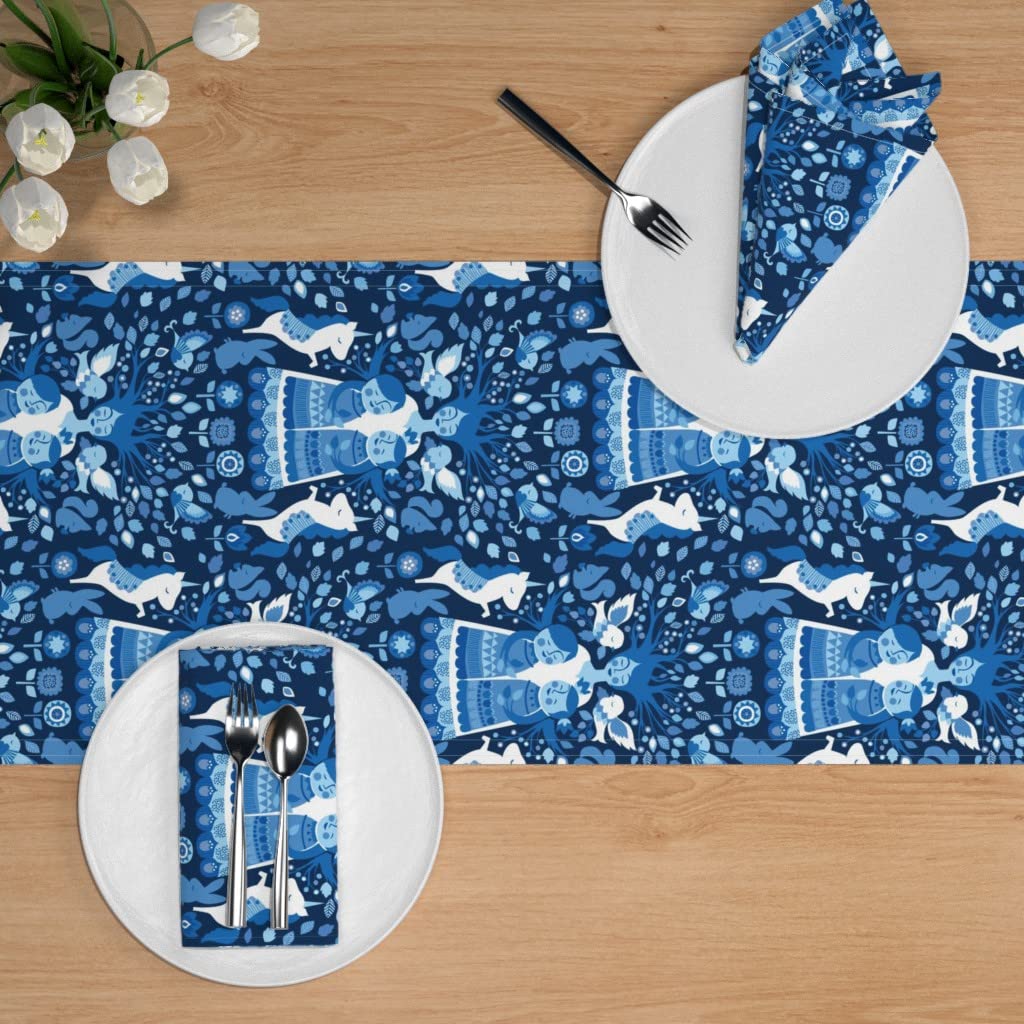 Custom Spoonflower Cotton Sateen Table Runner 108