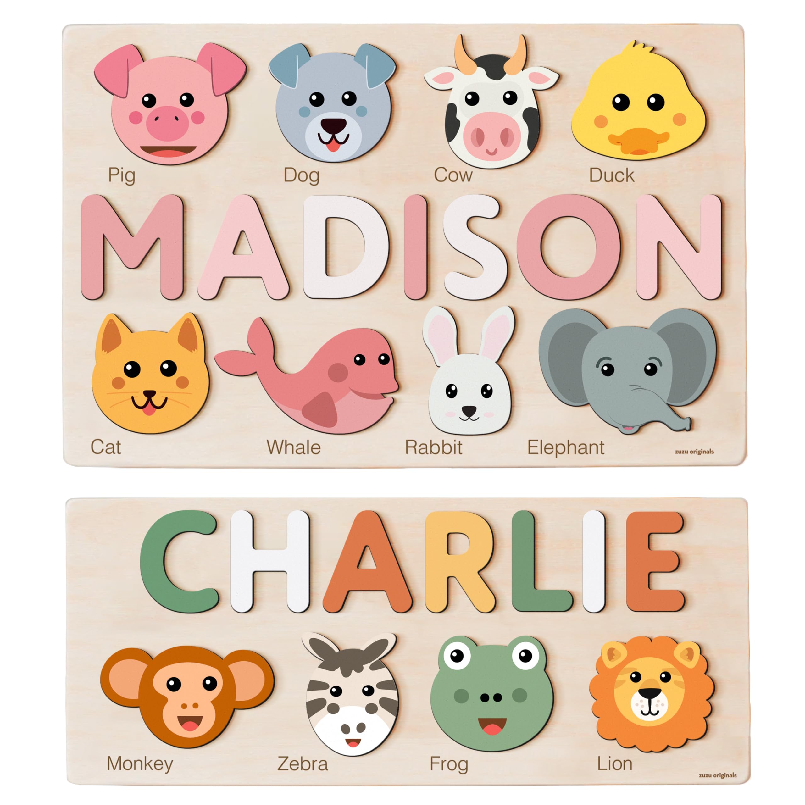 Personalized Name Puzzle for Baby Girls & Boys - Custom Handmade Wooden Gift for Toddlers, 1st Birthday & Christmas Present - Perfect for Baby Showers, Newborn Gifts & Early Learning Playtime