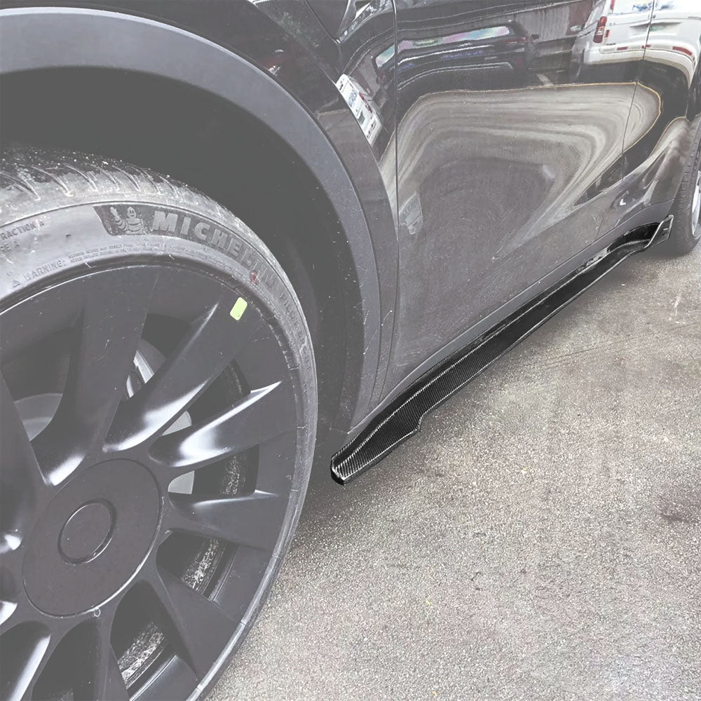 Premium Carbon Fiber Side Skirts for Tesla Model Y - High Performance Aero Kit (Matte/Glossy Finish) | Enhance Style & Aerodynamics for Your Electric Vehicle | Perfect for Car Enthusiasts & Performance Upgrades
