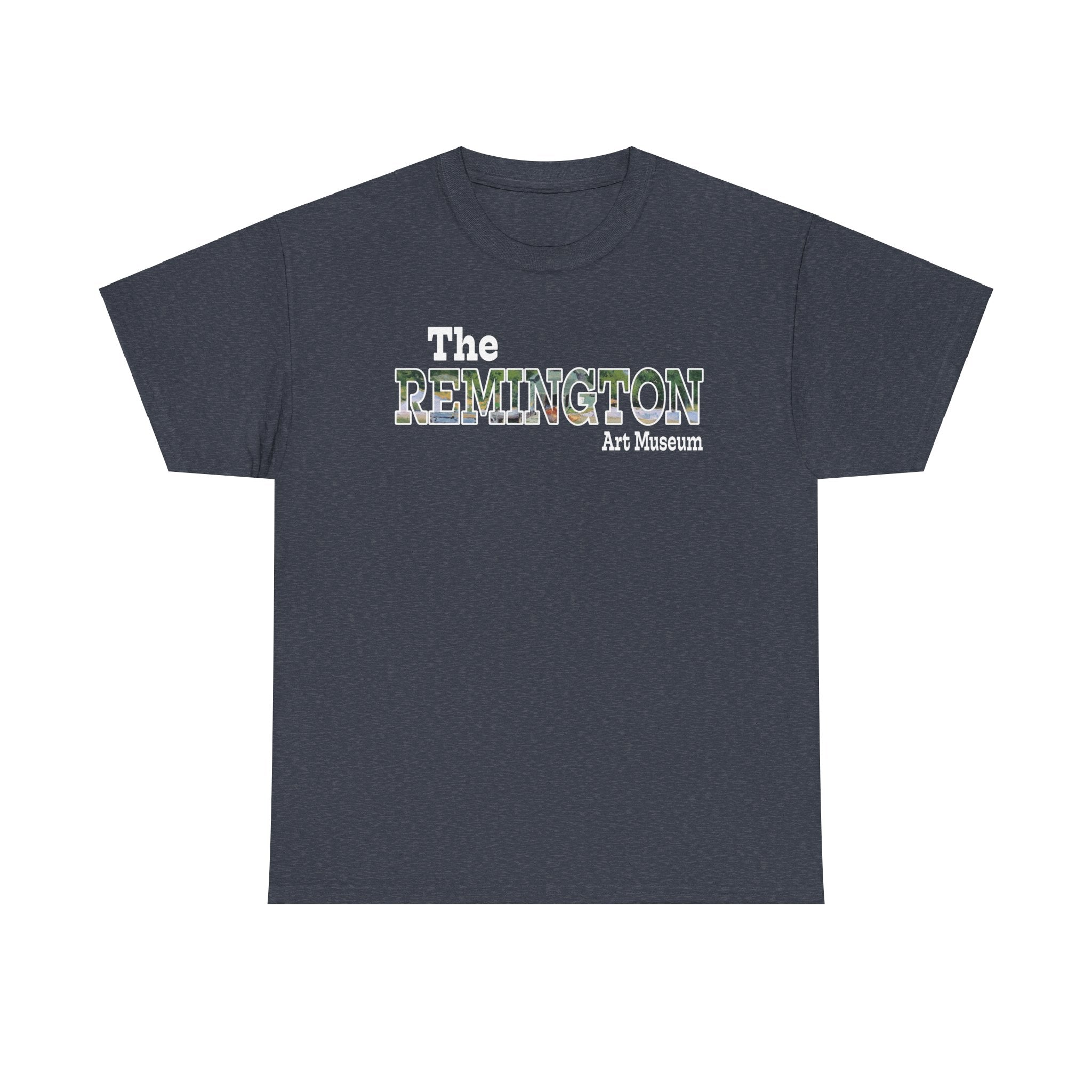 Remington Art Museum Boat House at Ingleneuk Unisex Heavy Cotton T-Shirt | Vintage Art Graphic Tee for Men & Women | Casual Wear, Gift Idea, Art Lover Apparel