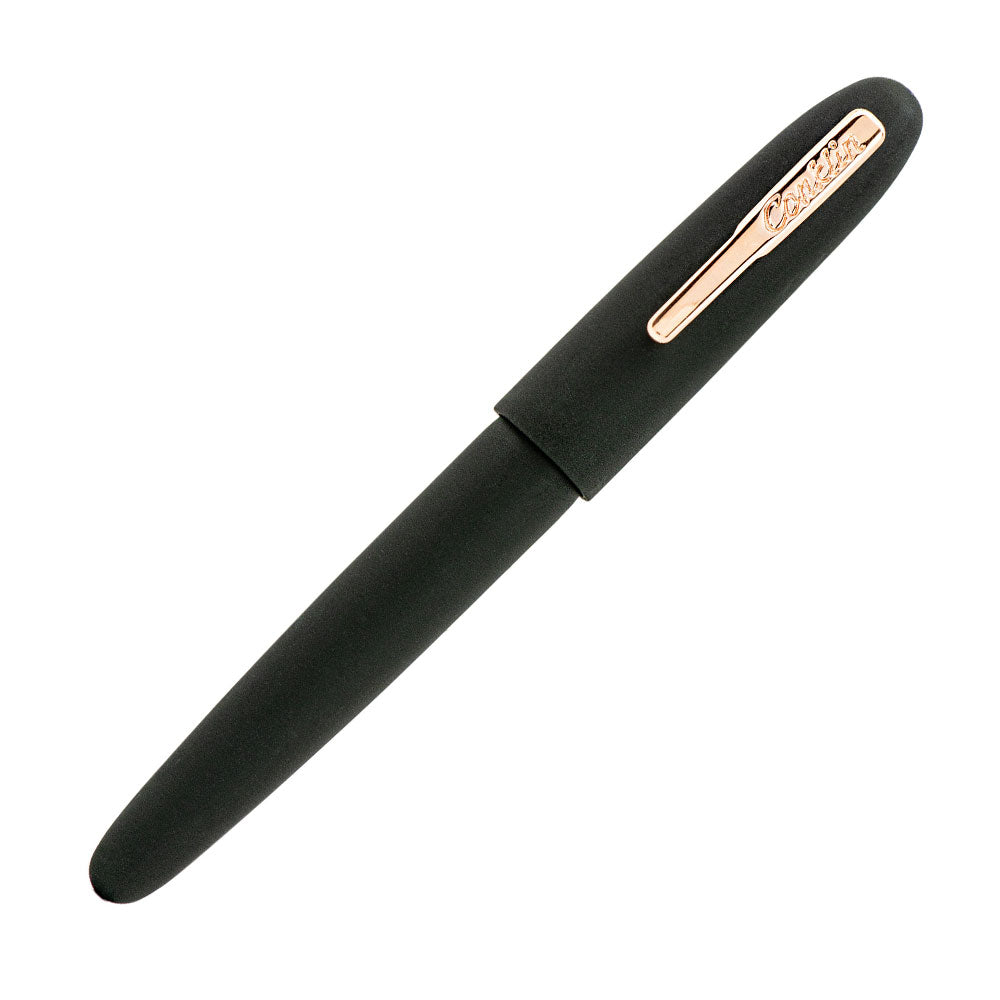 Conklin All American Fountain Pen - Black Matte & Rose Gold Limited Edition 898 - Premium Writing Instrument for Professionals, Collectors & Gift Giving