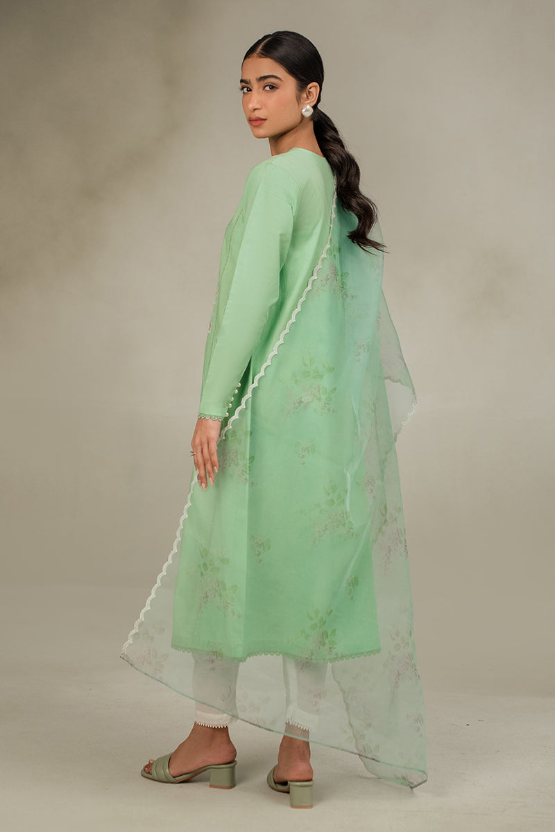 Morning Mist 2-Piece Set (Shirt & Dupatta) - Elegant Indian Ethnic Wear for Women | Perfect for Festivals, Weddings & Special Occasions