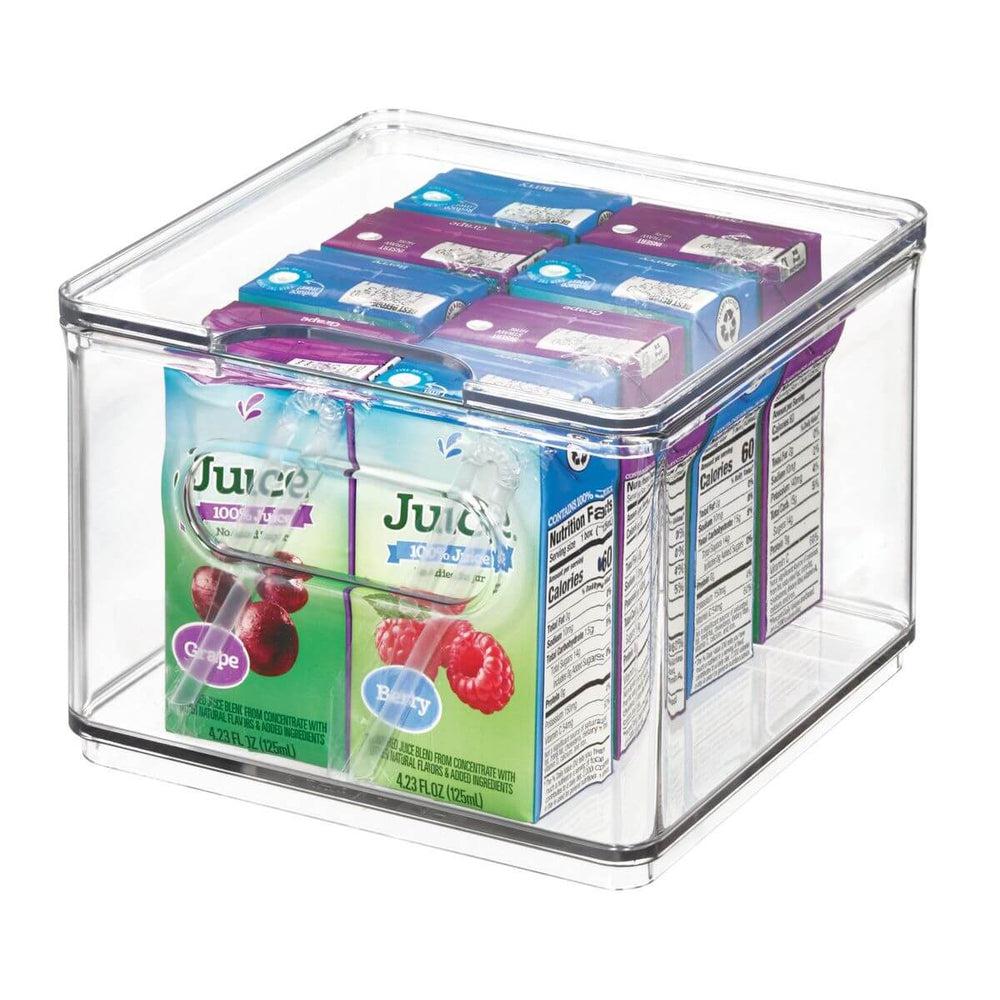 iDesign Square Lidded Fridge Storage Container - The Home Edit | Airtight Food Organizer for Refrigerator | Perfect for Meal Prep, Leftovers & Snack Storage