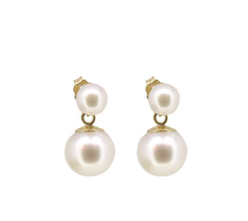 Double Pearl Earrings for Women - Elegant & Timeless Jewelry for Weddings, Parties & Everyday Wear