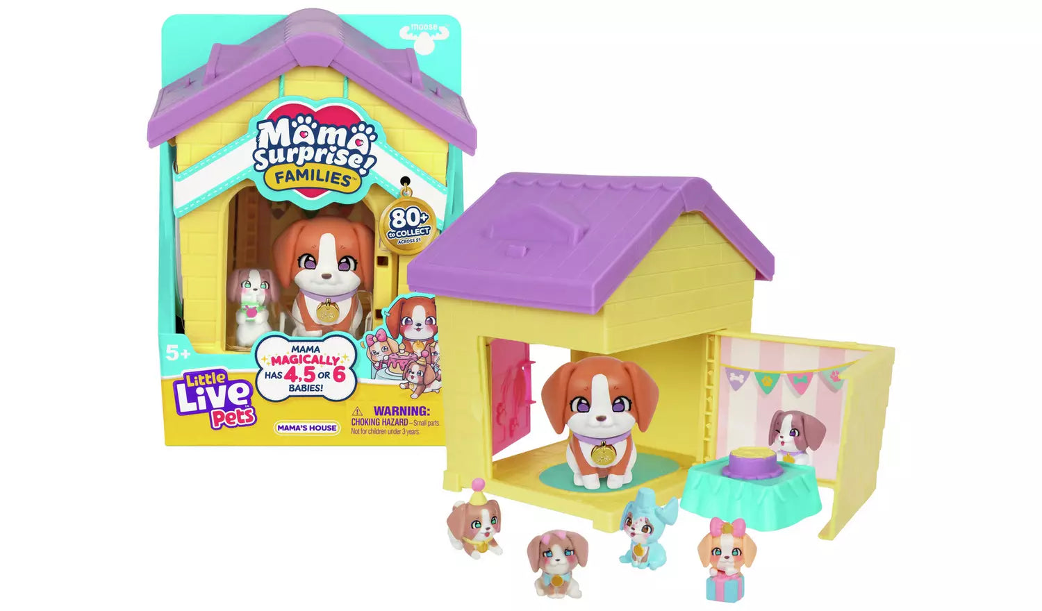 Little Live Pets Mama Surprise Families - Interactive Toy House with Surprise Baby Pets for Kids | Perfect for Pretend Play, Gift Giving & Collectible Fun