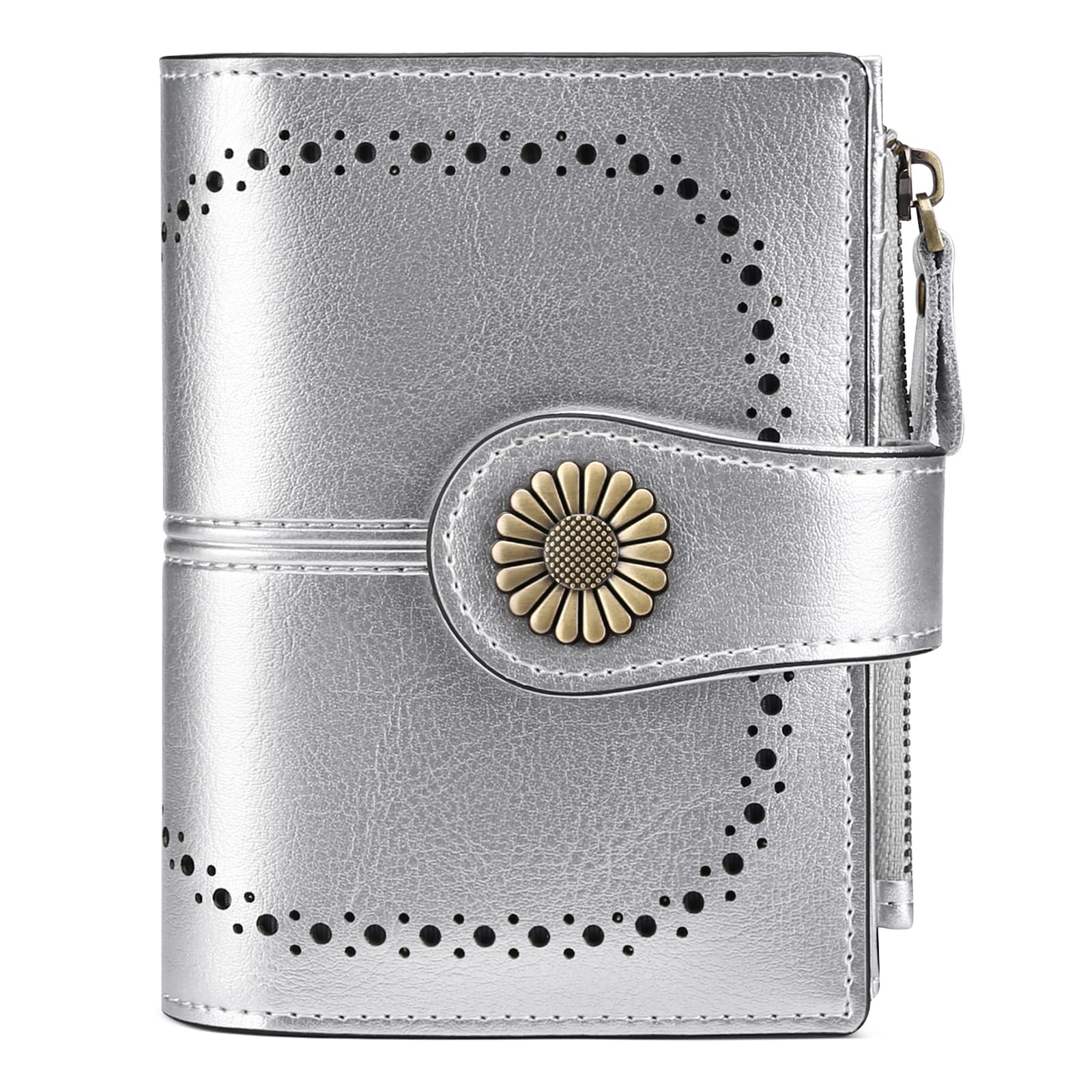 SENDEFN RFID Blocking Leather Wallet for Women - Slim Bifold Card Holder with ID Window | Perfect for Travel & Daily Use