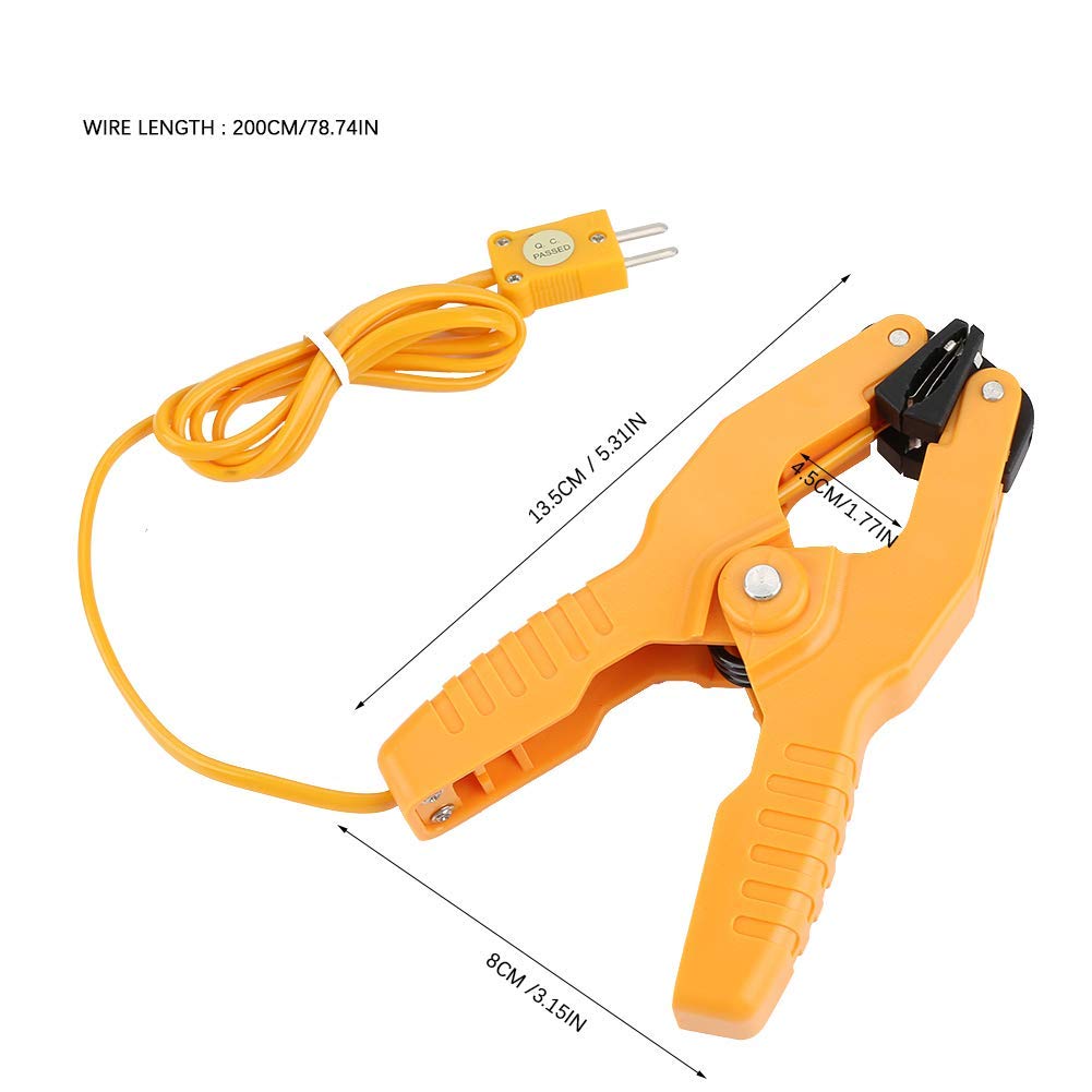 High Accuracy K-Type Thermocouple Pipe Clamp Probe - 1-3/8