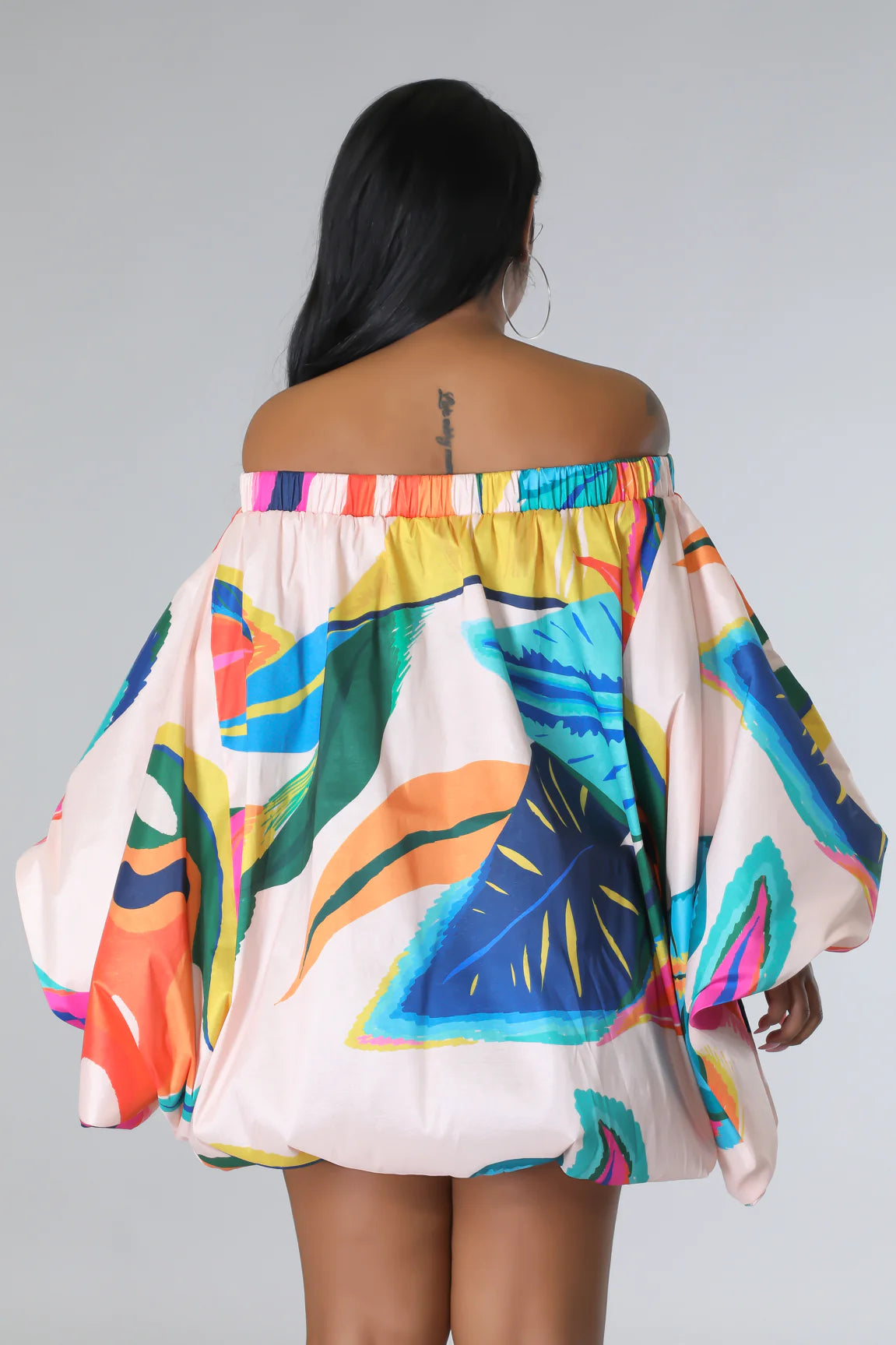 Stylish Tropical Abstract Print Dress - Perfect for Beach Vacations, Summer Parties & Casual Outings