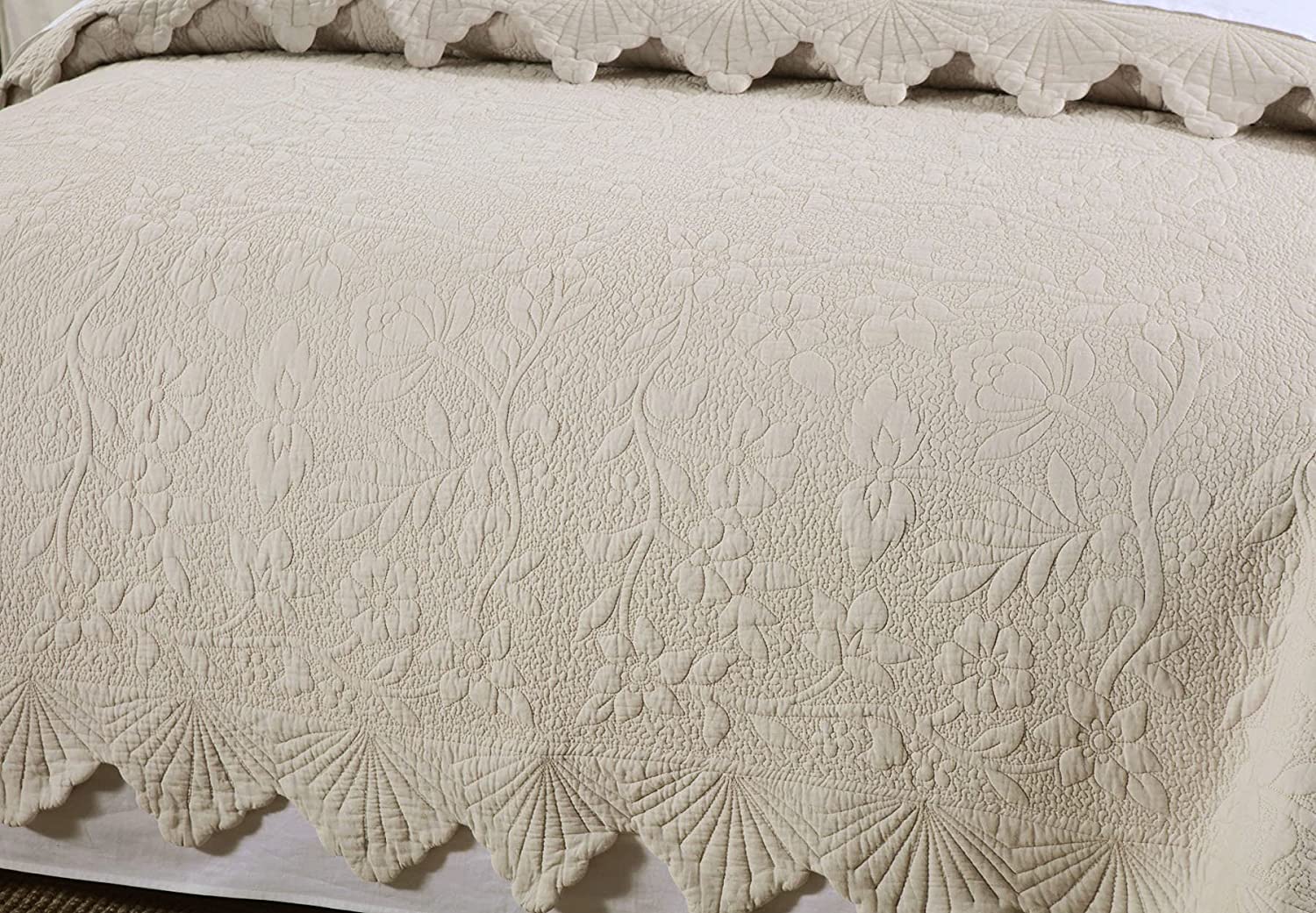 Brandream 6PC King Cotton Quilt Set - Farmhouse Bedding for Cozy Comfort