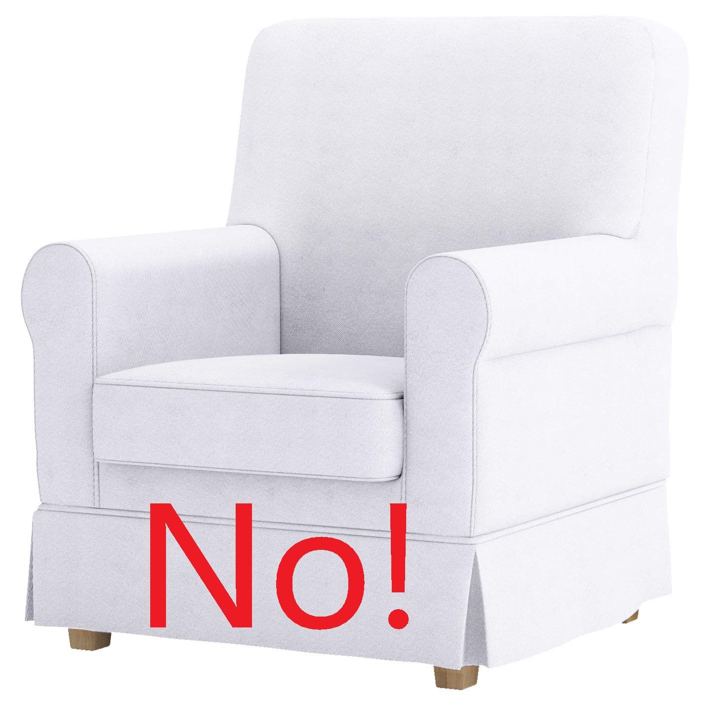 Dense Cotton Ektorp Chair Cover Replacement - Heavy Duty Gray Slipcover for IKEA Ektorp Armchair | Perfect for Living Room, Bedroom & Home Decor