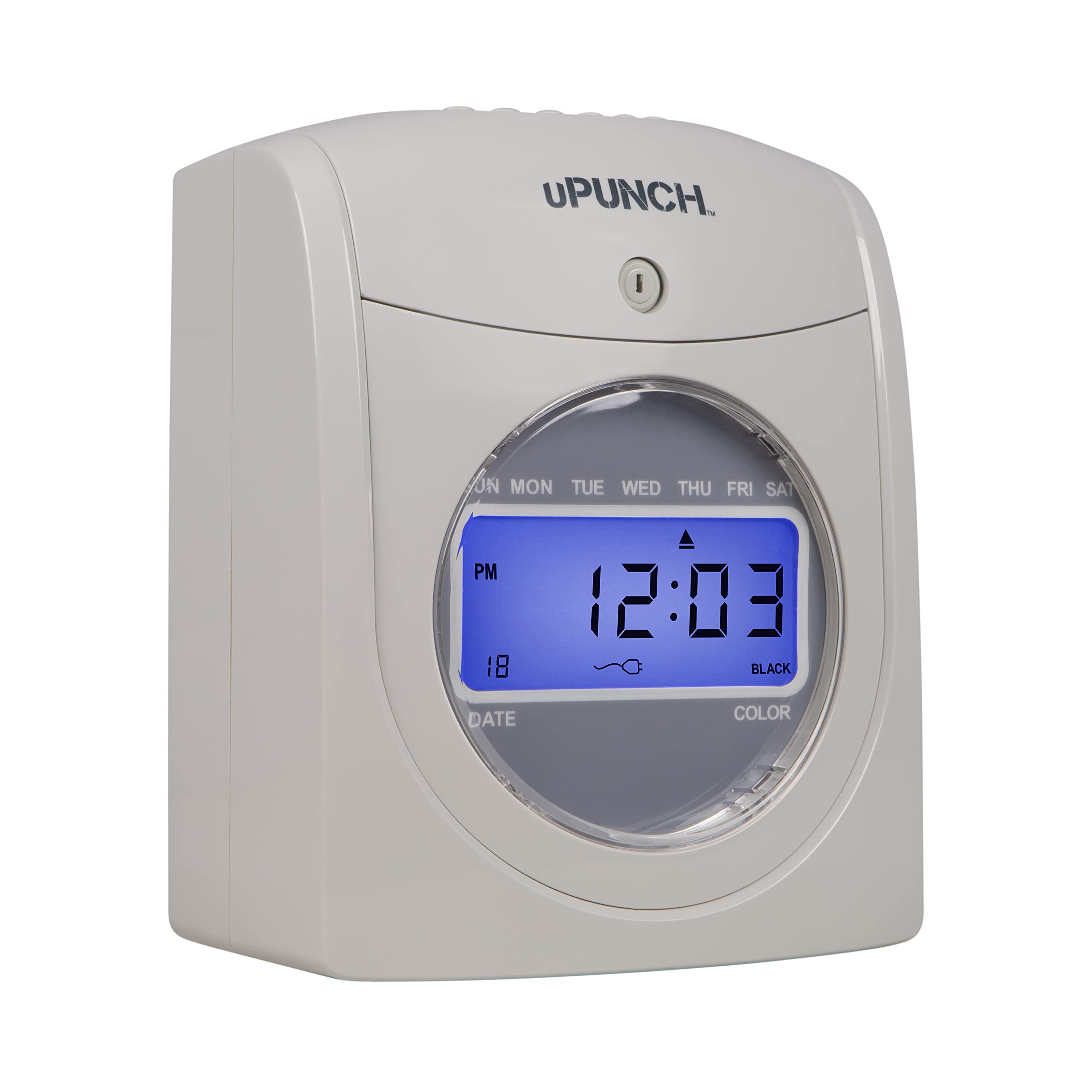 uPunch HN2500 Employee Time Clock System - Automatic Time Tracking with 100 Time Cards, Ribbon & Keys | Small Business Punch Clock Solution for Payroll, Attendance & Workforce Management | Office, Retail & Warehouse Use