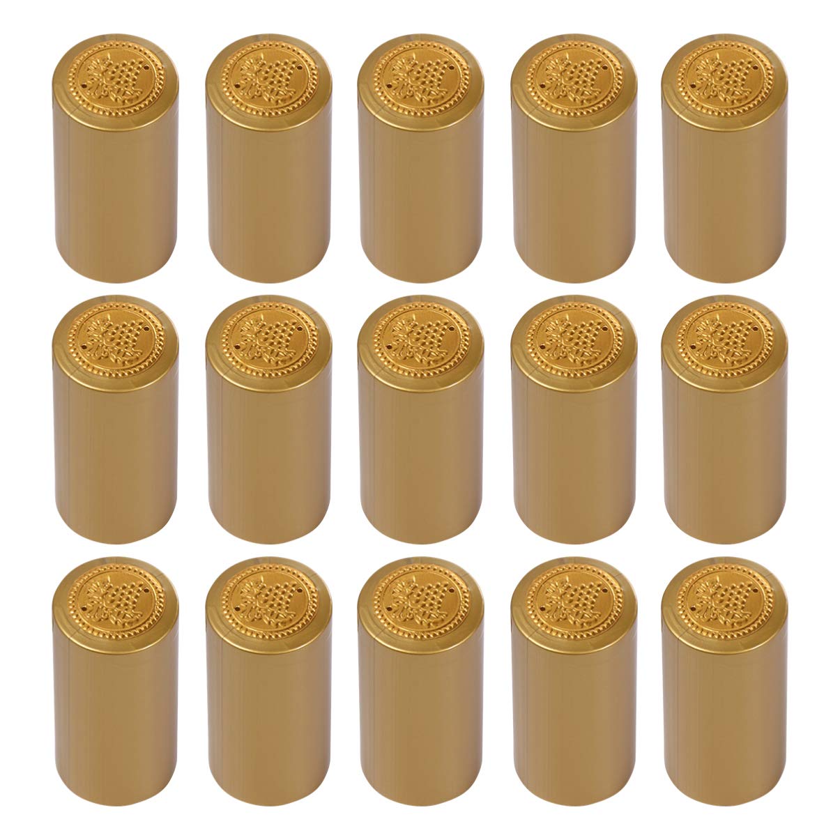 100pcs Gold Heat Shrink Caps for Wine Bottles - TOYANDONA Premium Bottle Sealing Film for Wine, Liquor & Champagne - Perfect for Home Brewing, Gifts & Professional Bottling