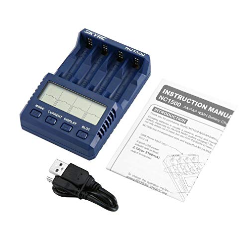 SkyRC NC1500 AA AAA Battery Charger Analyzer - Fast Charging & Smart Detection for Eneloop Duracell Energizer - Perfect for Home Office Travel Photography
