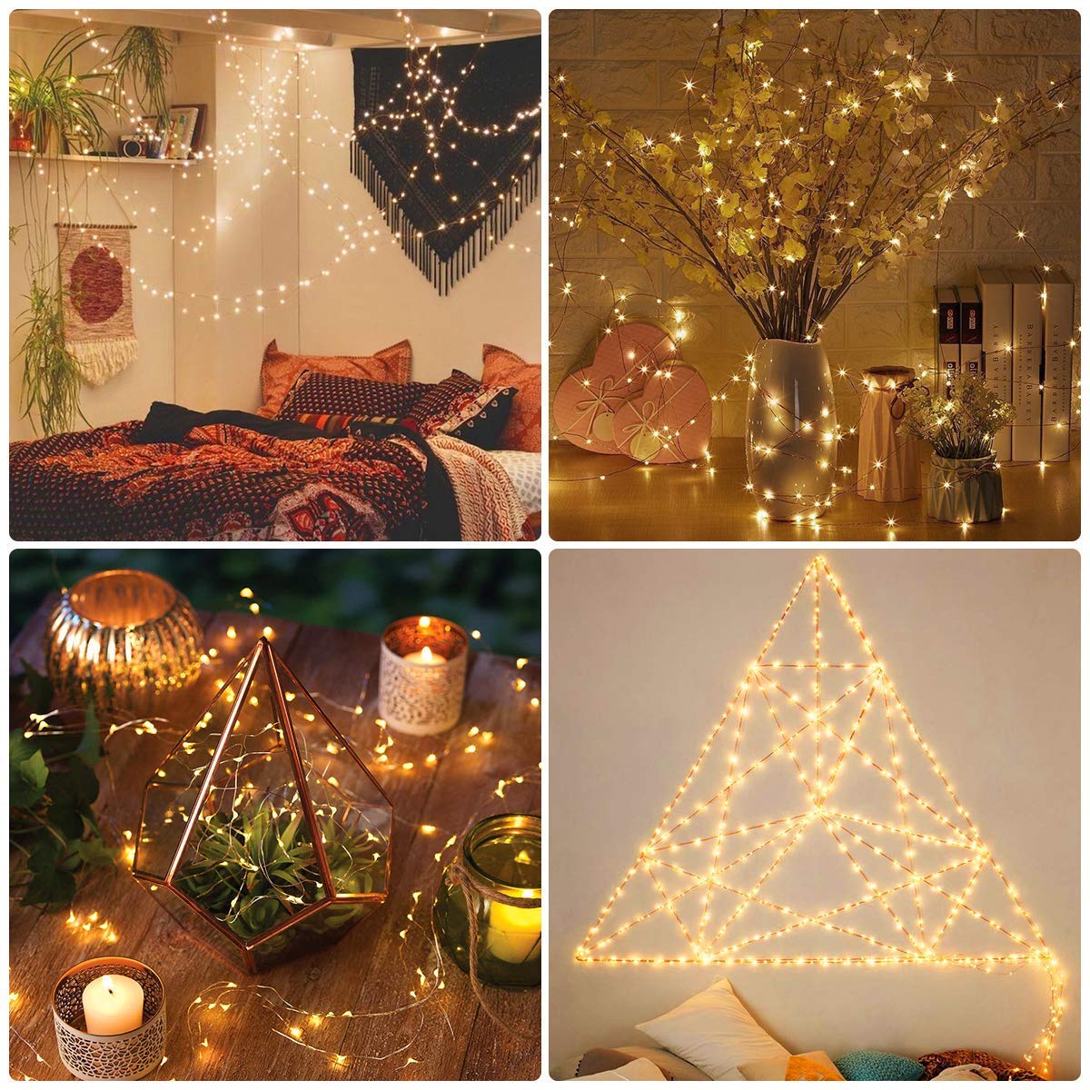 20 Pack 7.2ft Battery Operated Fairy Lights - Warm White LED String Lights with Waterproof Copper Wire for Mason Jars, Weddings, Bedroom Decor & Outdoor Parties