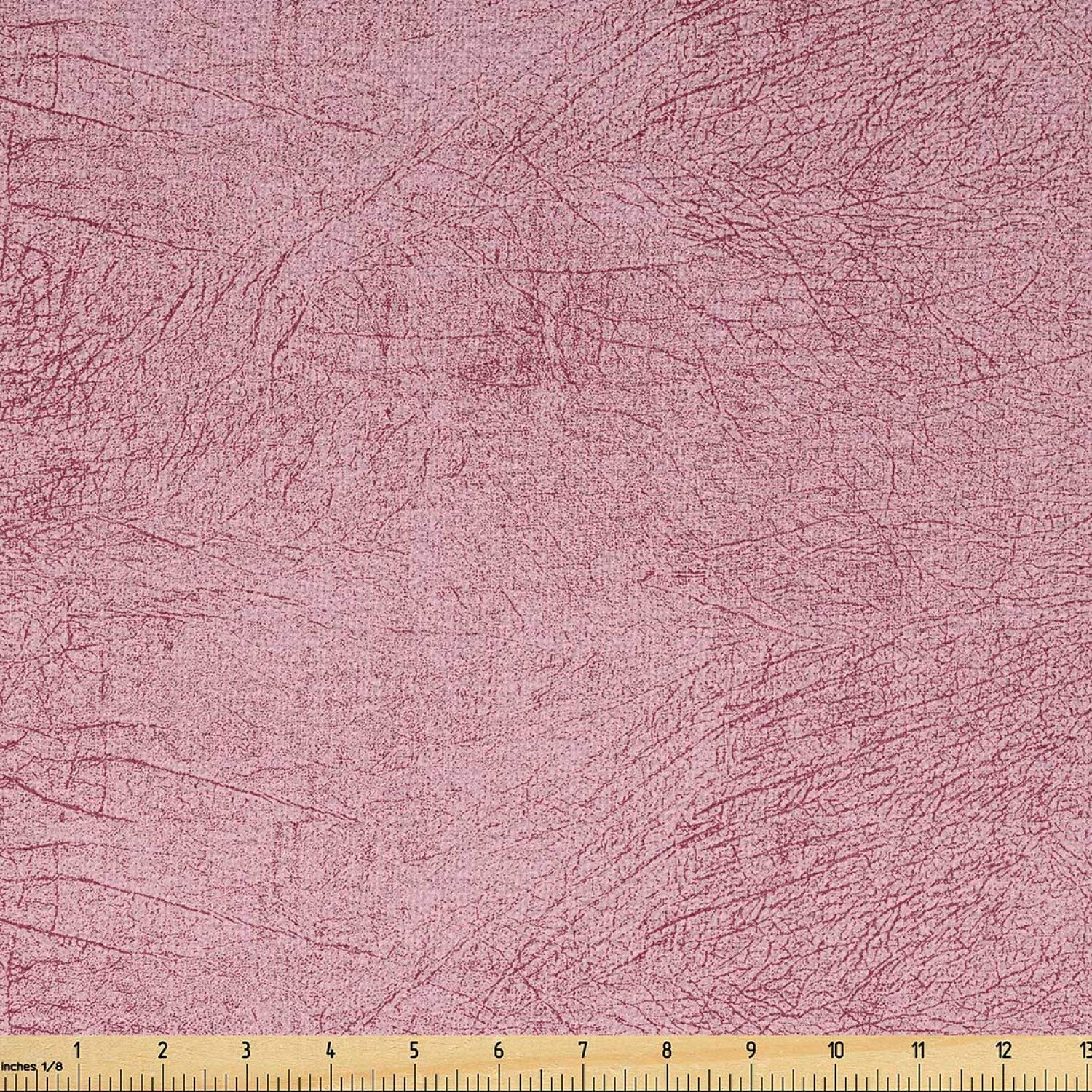 Ambesonne Faux Suede Fabric by The Yard - Digitally Printed Weathered Texture, Durable & Washable Upholstery Fabric for DIY Projects - 10 Yards Rose Pink - Perfect for Indoor/Outdoor Furniture, Home Decor, and Crafting