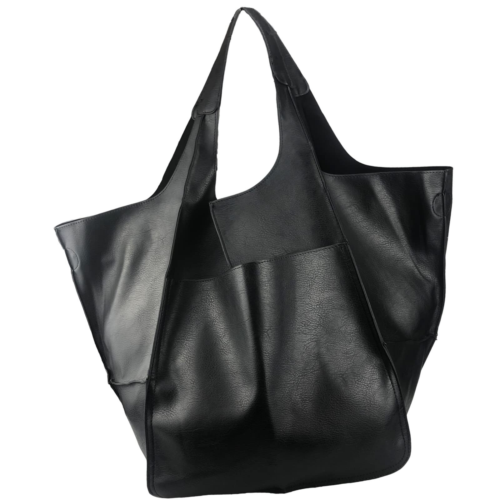 KlaOYer Oversized Leather Tote Bag - Large Capacity Work Hobo Purse, Soft PU Leather Handbag for Women | Perfect for Travel, Shopping & Daily Commute