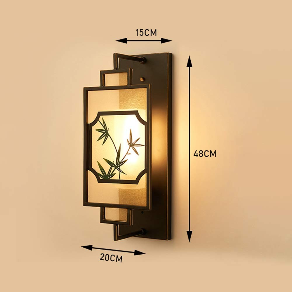 Oriental Traditional Zen Wall Light - Fabric Lampshade Wall Sconce with E27 Socket for Living Room, Bedroom, Hotel & Staircase Lighting | Perfect for Meditation Spaces, Asian-Inspired Decor & Ambient Lighting