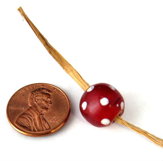 Antique Venetian Trade Beads - 1800s Cased Glass Beads with Red & White Eye Dots for Jewelry Making & Historical Reenactments
