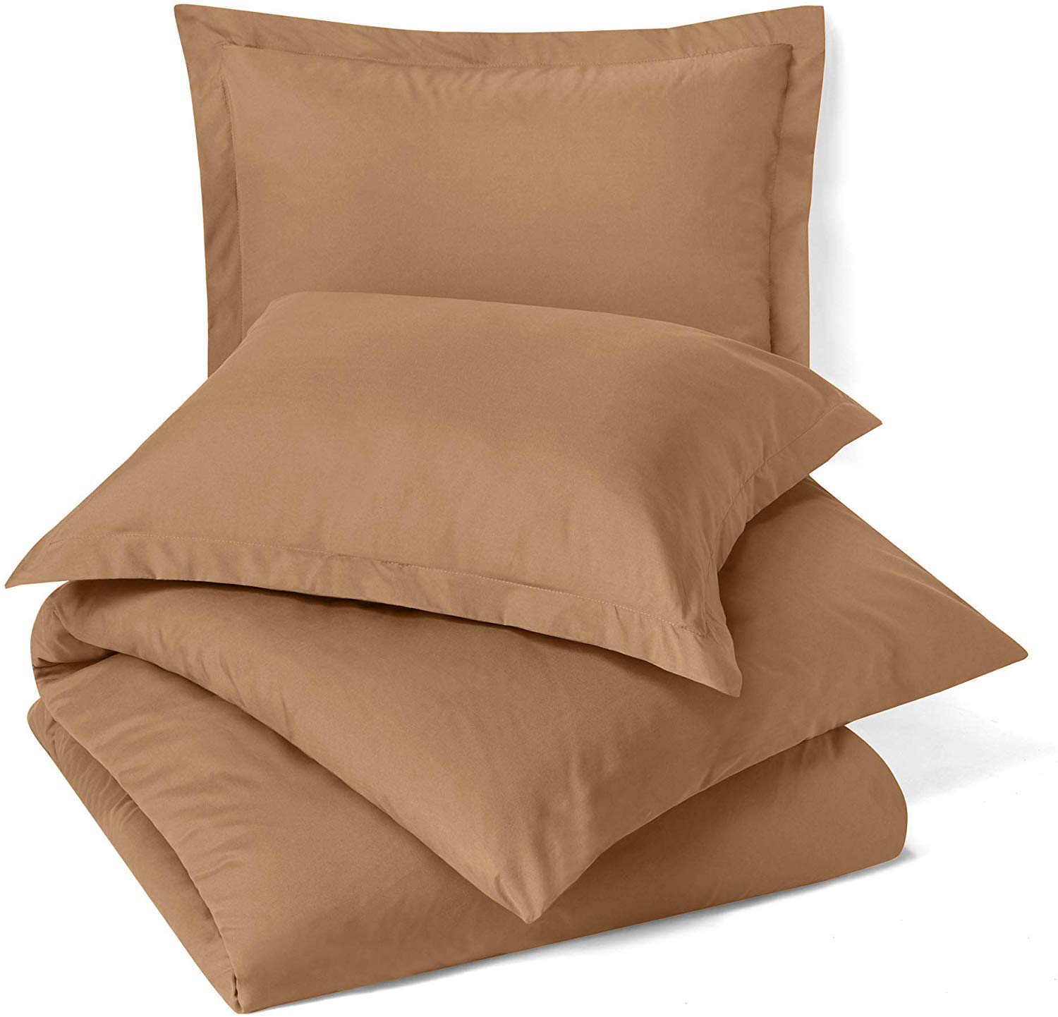 Premium 300 GSM Organic Cotton Duvet Cover & Comforter Set - 2 Piece Twin XL, 500 Thread Count, Solid Camel Color - Soft & Breathable Bedding for Cozy Nights & Guest Rooms
