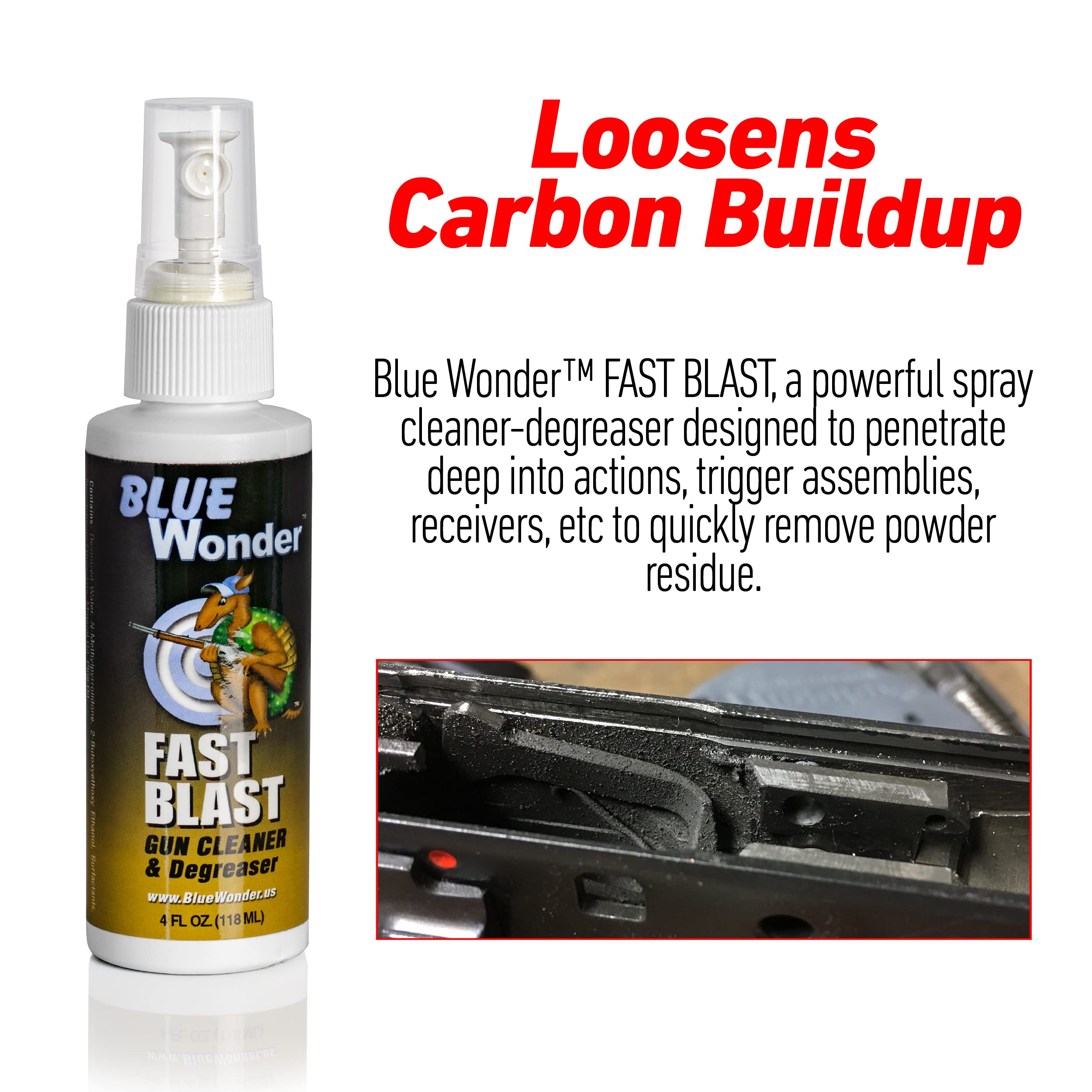 Blue Wonder Fast Blast - 4 fl oz Pump Spray | Quick Cleaning Solution for Cars, Boats & RVs | Multi-Surface Cleaner & Degreaser