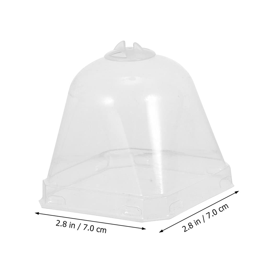 DOITOOL 15pcs Transparent Plastic Plant Dome Covers - Mini Greenhouse Flower Pot Covers, Plant Protectors & Nursery Hoods for Indoor/Outdoor Gardening | Perfect for Seedlings, Succulents & Plant Protection