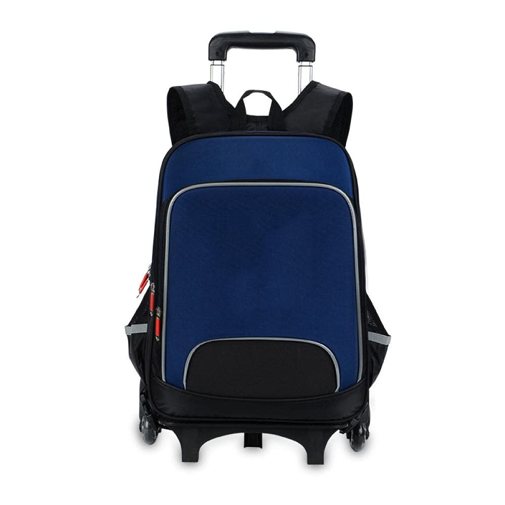 Kids Rolling Backpack with Stair-Climbing Wheels - 6 Round Trolley School Bag for Boys & Girls | Stylish & Durable for School, Travel & Daily Use