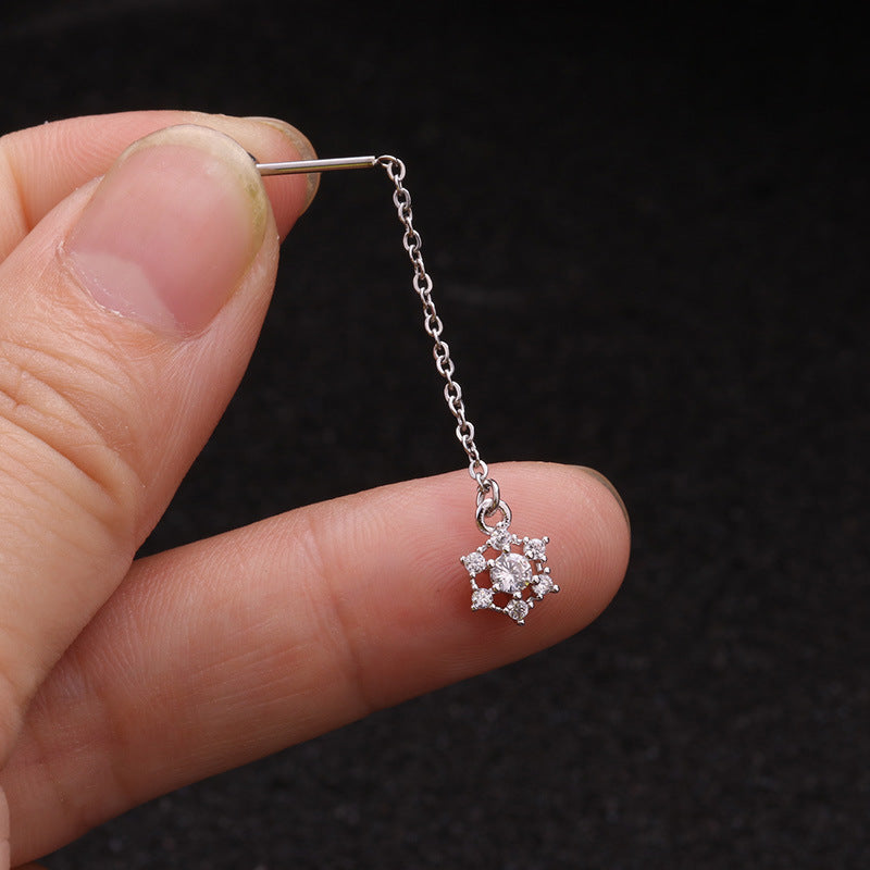 20G Starfish Dangle Stud Earrings for Second Hole Piercing | HSPJ1925 | Perfect for Cartilage, Helix, and Lobe Piercings