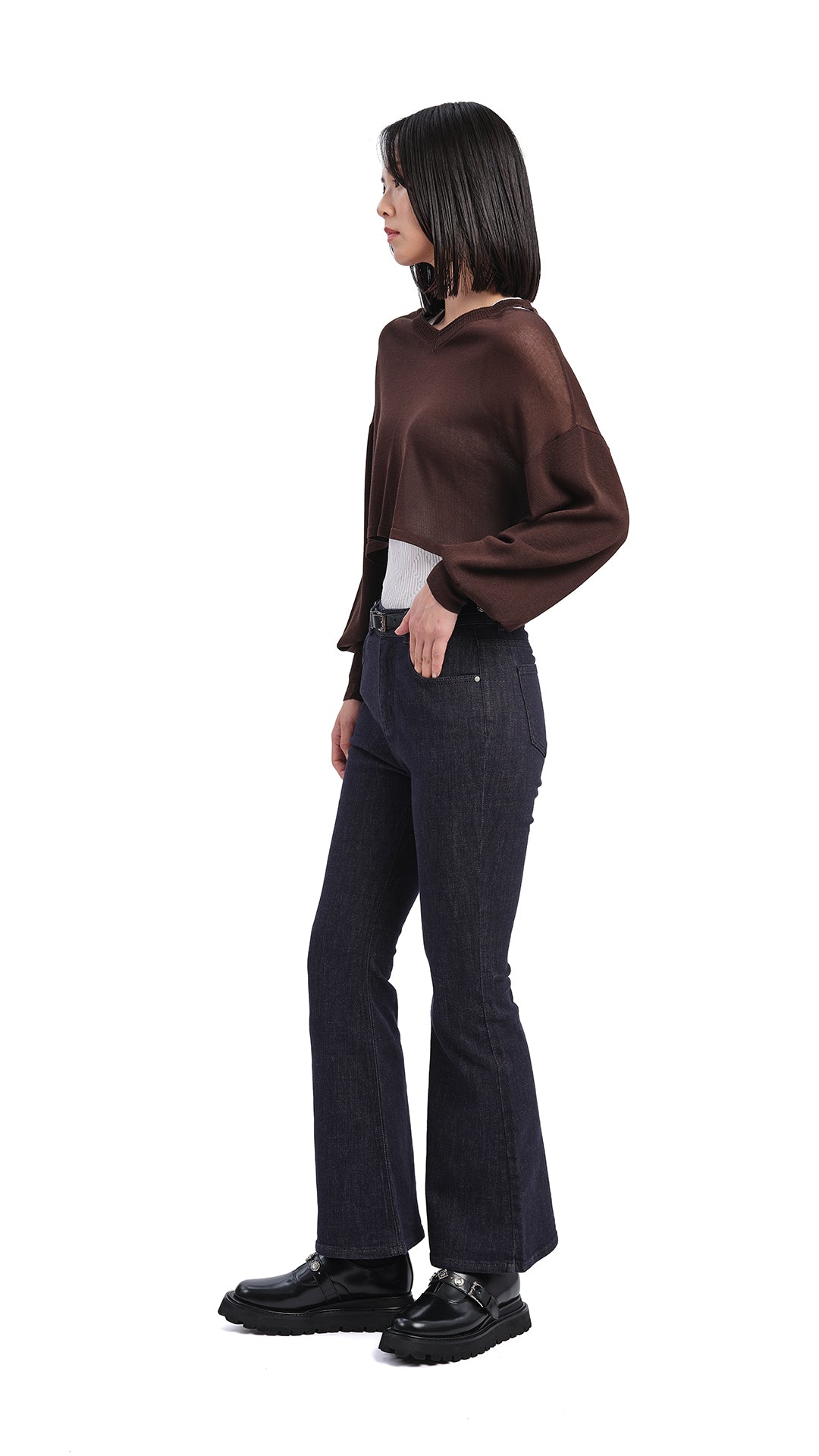 Stylish Cropped Sweater for Women - Trendy Casual Pullover for Fall & Winter - Perfect for Layering, Date Nights & Coffee Dates