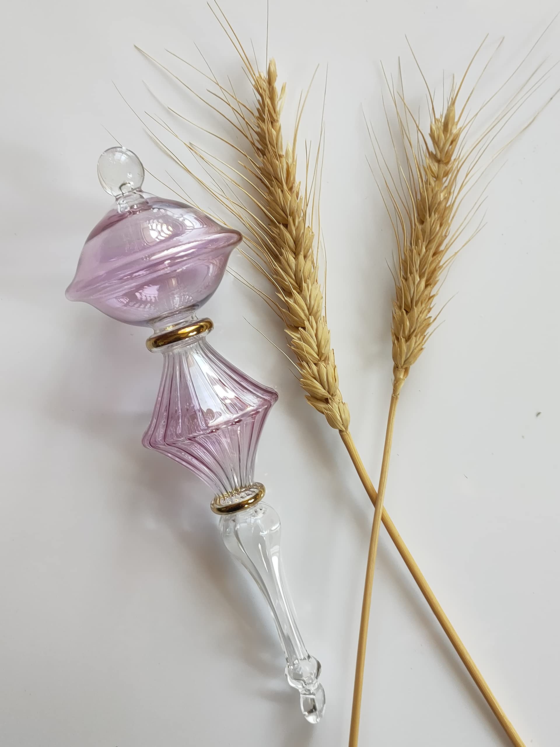 Violet Glass Christmas Ornaments - Elegant Holiday Decor for Tree Topper & Home Decoration - Crystal Hanging Ornaments for Christmas & Birthday Parties - Perfect for Festive Celebrations & Gift Giving