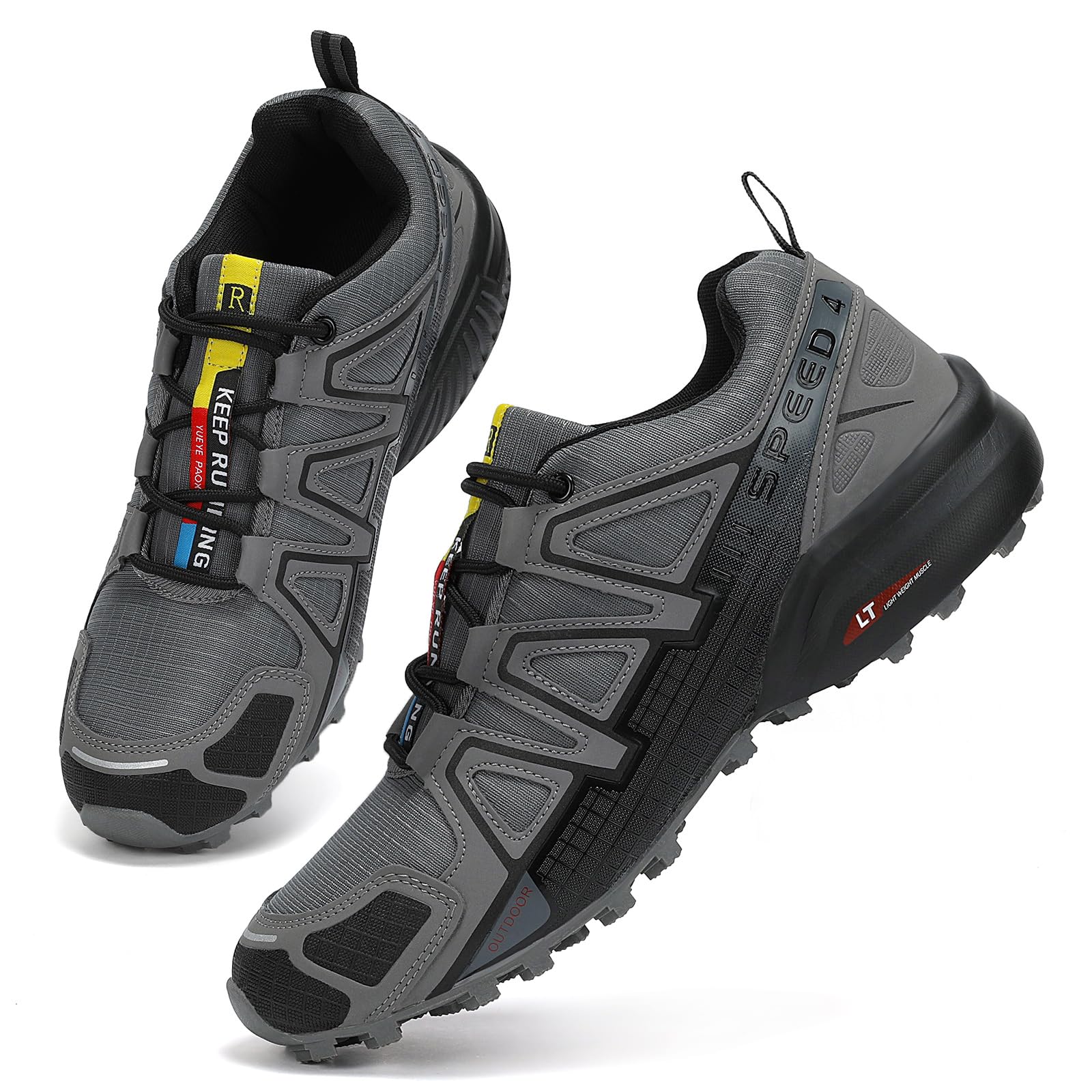 VENROXX Men's Trail Running Shoes - Lightweight, Breathable & Non-Slip Hiking Shoes for Outdoor Trekking & Sports | Perfect for Trail Running, Hiking Adventures & Gym Workouts