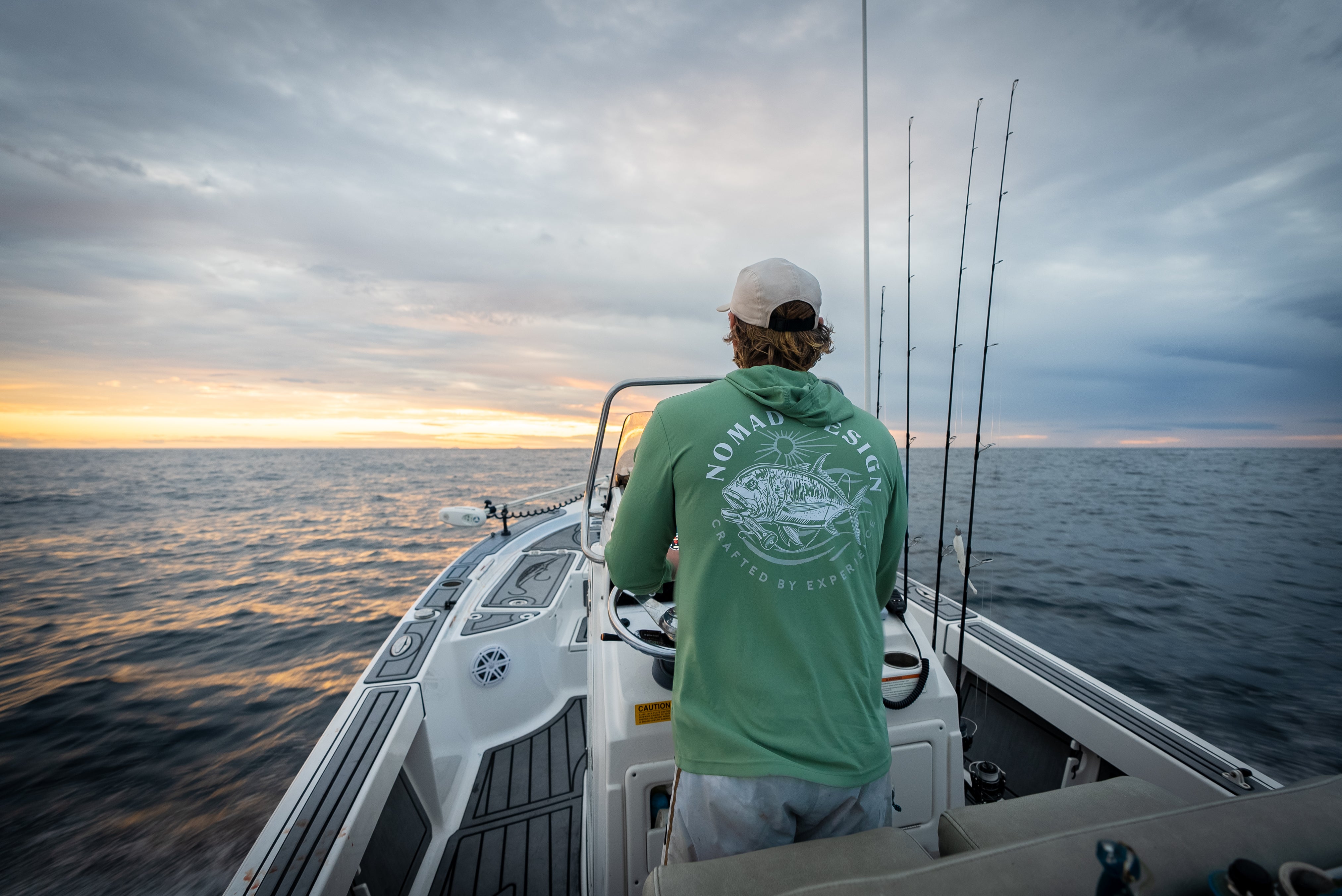 GT Sunset Hooded Tech Fishing Shirt - UPF 50+ Sun Protection, Quick-Dry & Breathable for Men - Perfect for Fishing, Boating & Outdoor Adventures