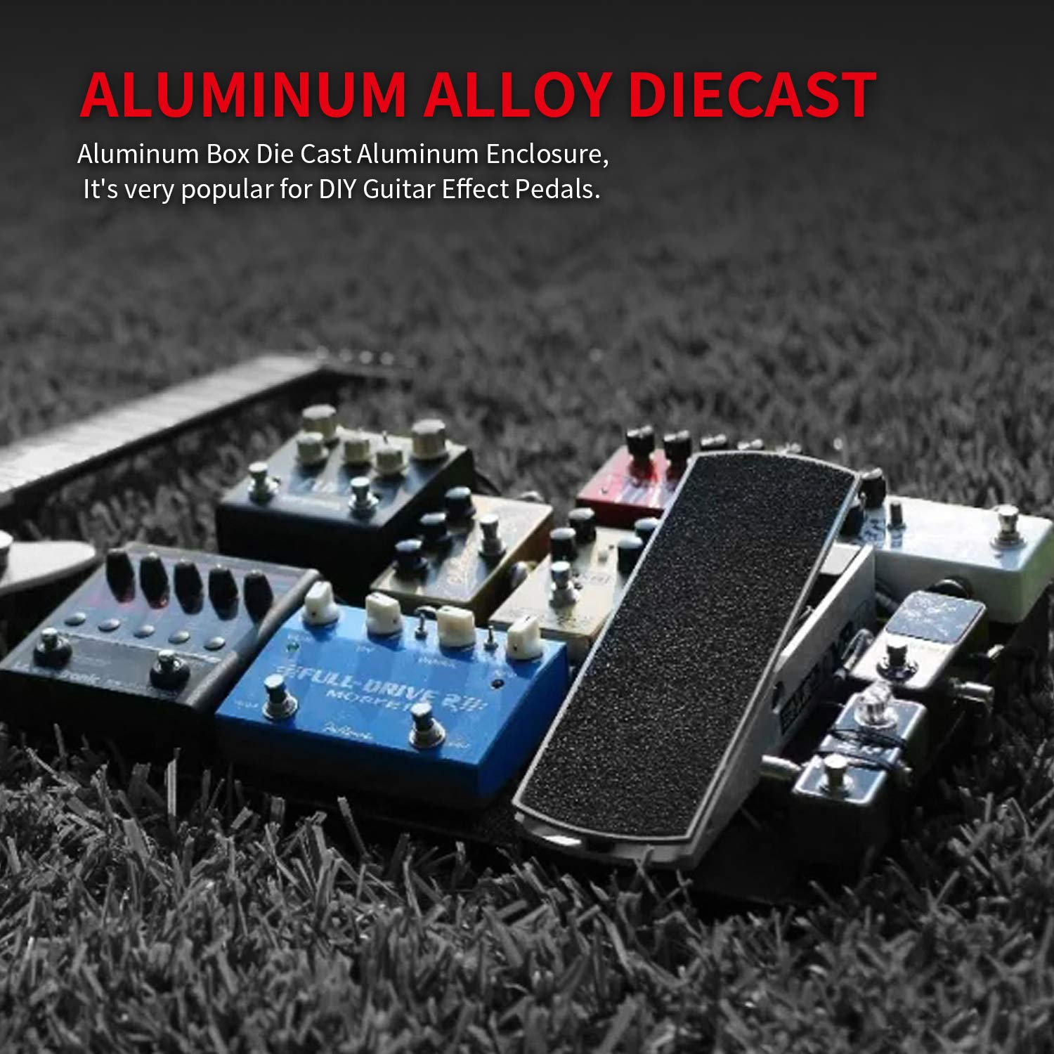 DaierTek 1590BB Aluminum Guitar Pedal Enclosure - Unpainted Metal Stomp Box Case (120x94.5x34mm) for DIY Effects Pedals & Toggle Switch Projects | Perfect for Guitarists & Electronics Hobbyists