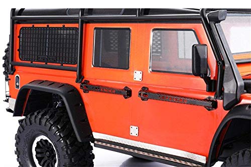 Stainless Steel Door Handles for 1:10 RC Cars - 4Pcs Black Set | Upgrade Accessories for Remote Control Car Models | Perfect for Crawler, Drift & Off-Road RC Vehicles