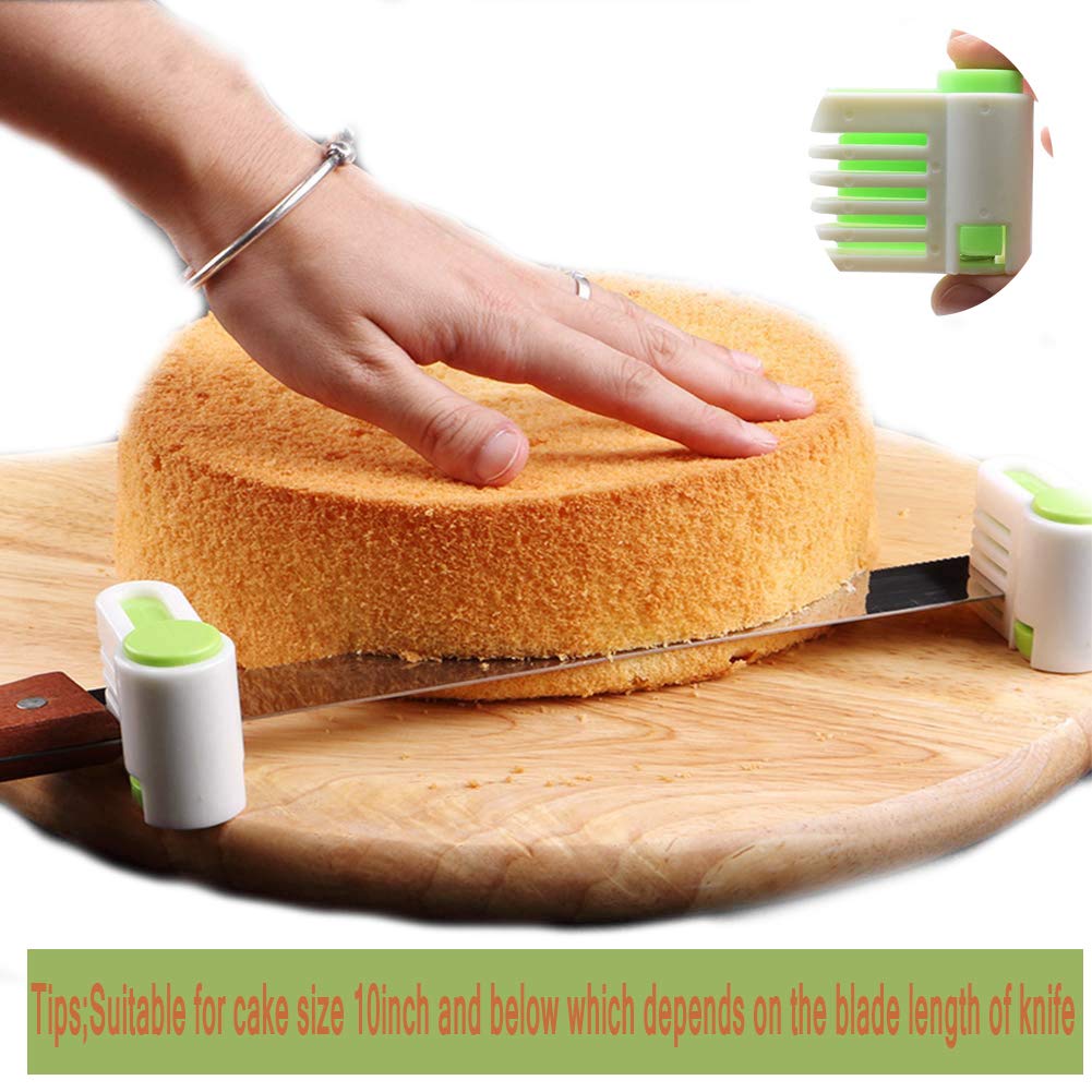 2-in-1 Adjustable Bread Slicer & Cake Cutter - Folding Sandwich Maker with Thickness Control - Perfect for Home Baking, Toast Preparation & DIY Desserts (Green)