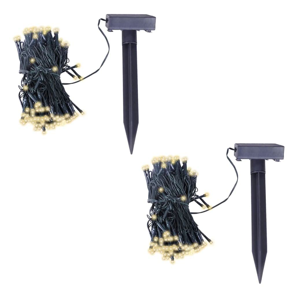 Solar Powered LED String Lights - 2 Pack Warm White Outdoor/Indoor Christmas Holiday Decorations - Perfect for Patio, Garden, Party & Home Decoration