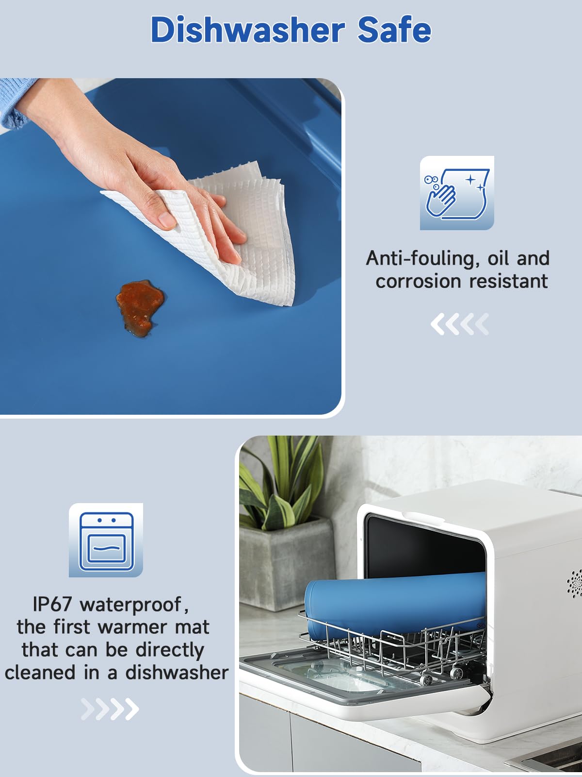 Electric Warming Tray - Adjustable Temperature & Timer, 23x16 Inch Large Silicone Heating Mat for Food - Perfect for Buffets, Parties, Catering & Home Use - Keep Meals Warm at Any Gathering