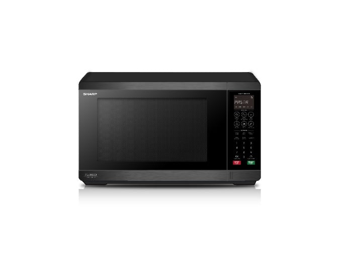 Sharp SM 327FHB 1200W Stainless Steel Flatbed Microwave Oven - Fast Heating for Family Kitchens, Dorm Rooms & Small Apartments