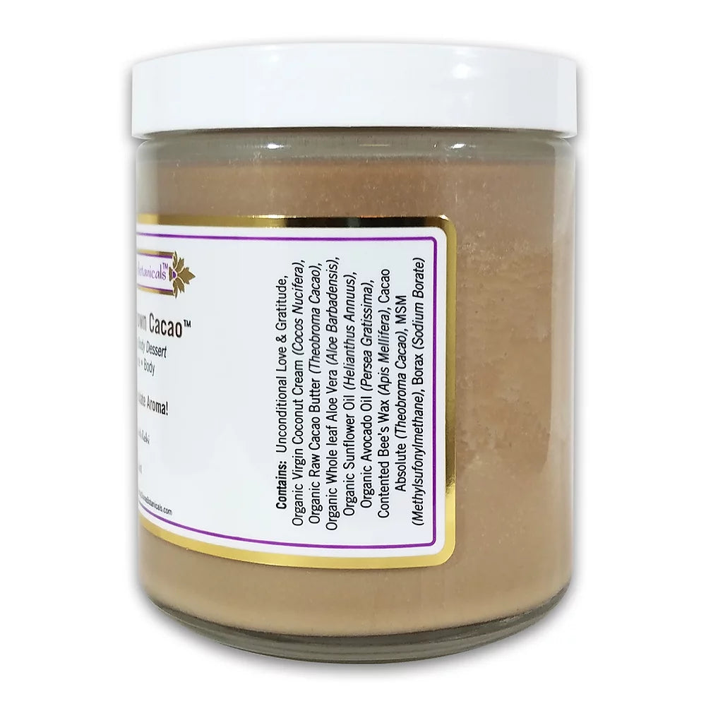 Organic Chocolate Body Butter with Shea & Cocoa - Deep Moisturizing for Dry Skin - Perfect for Spa Nights & Self-Care Routines